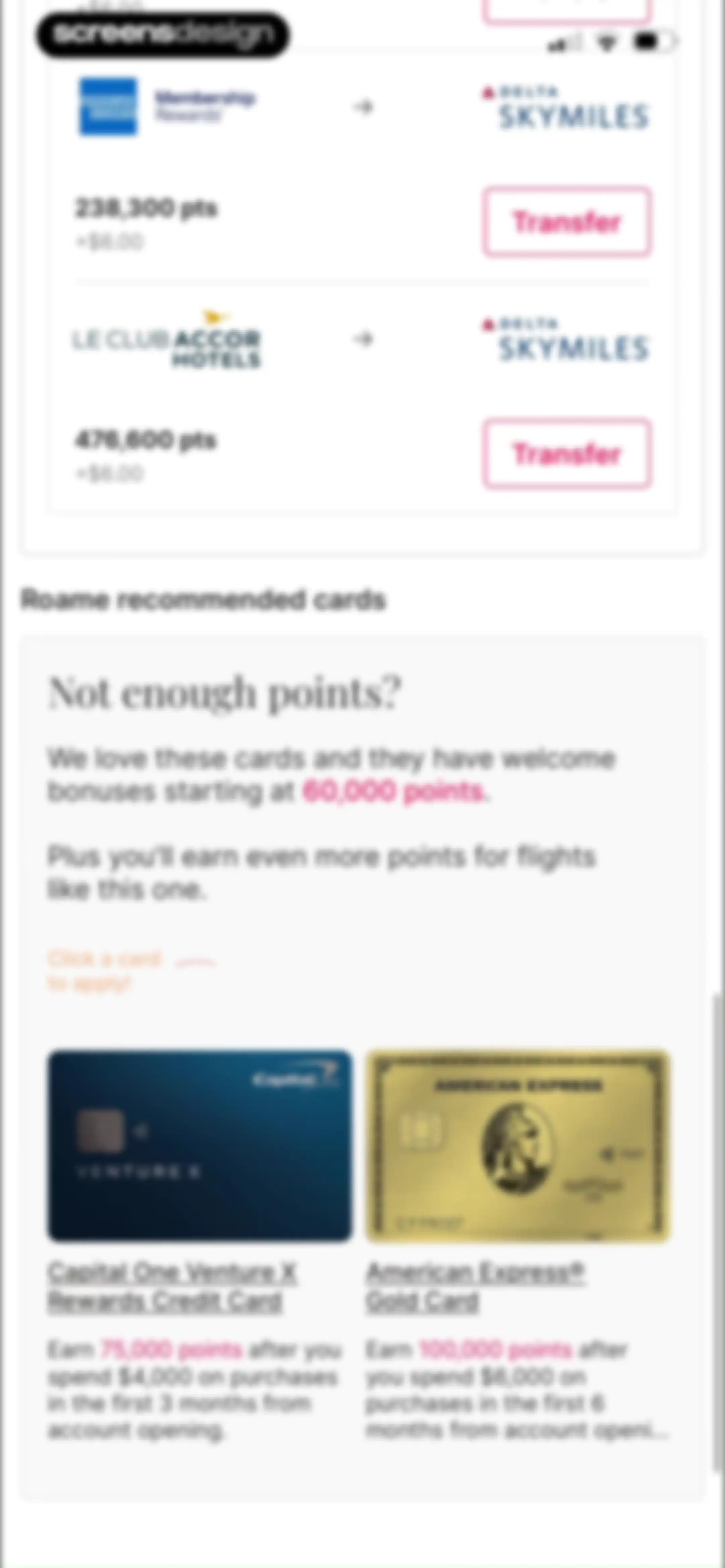 Roame - Award Travel screen 25