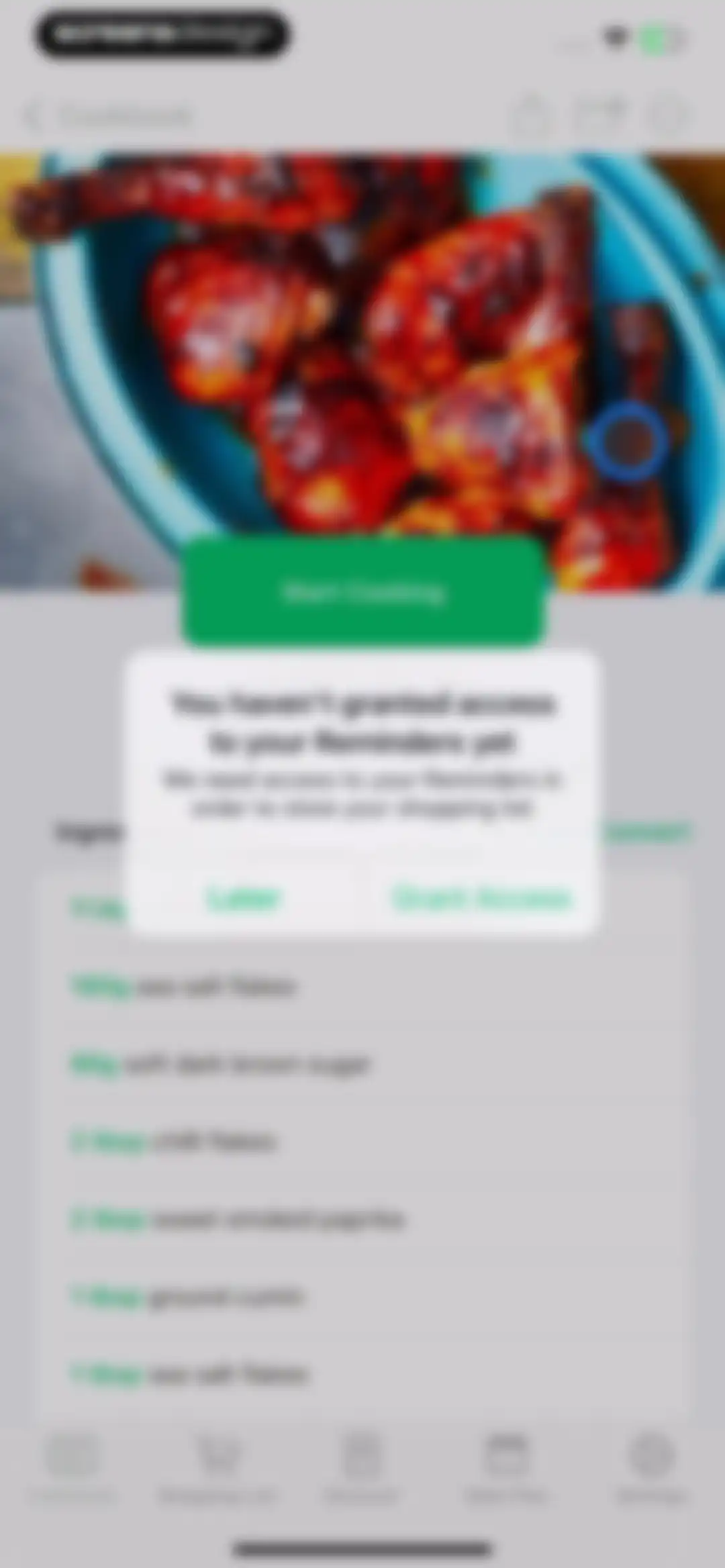 Pestle: Recipe Manager screen 27