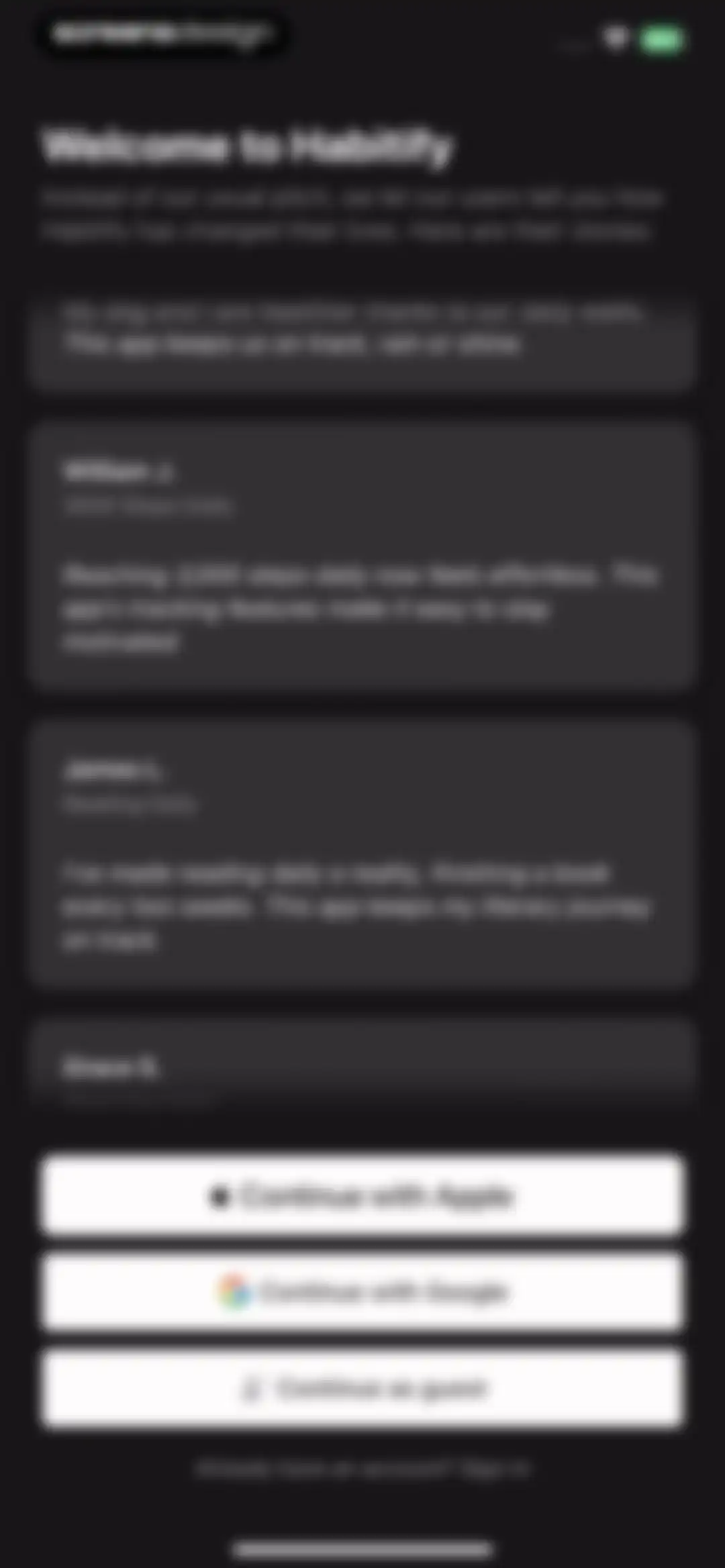Habitify: Habit Tracker screen 1