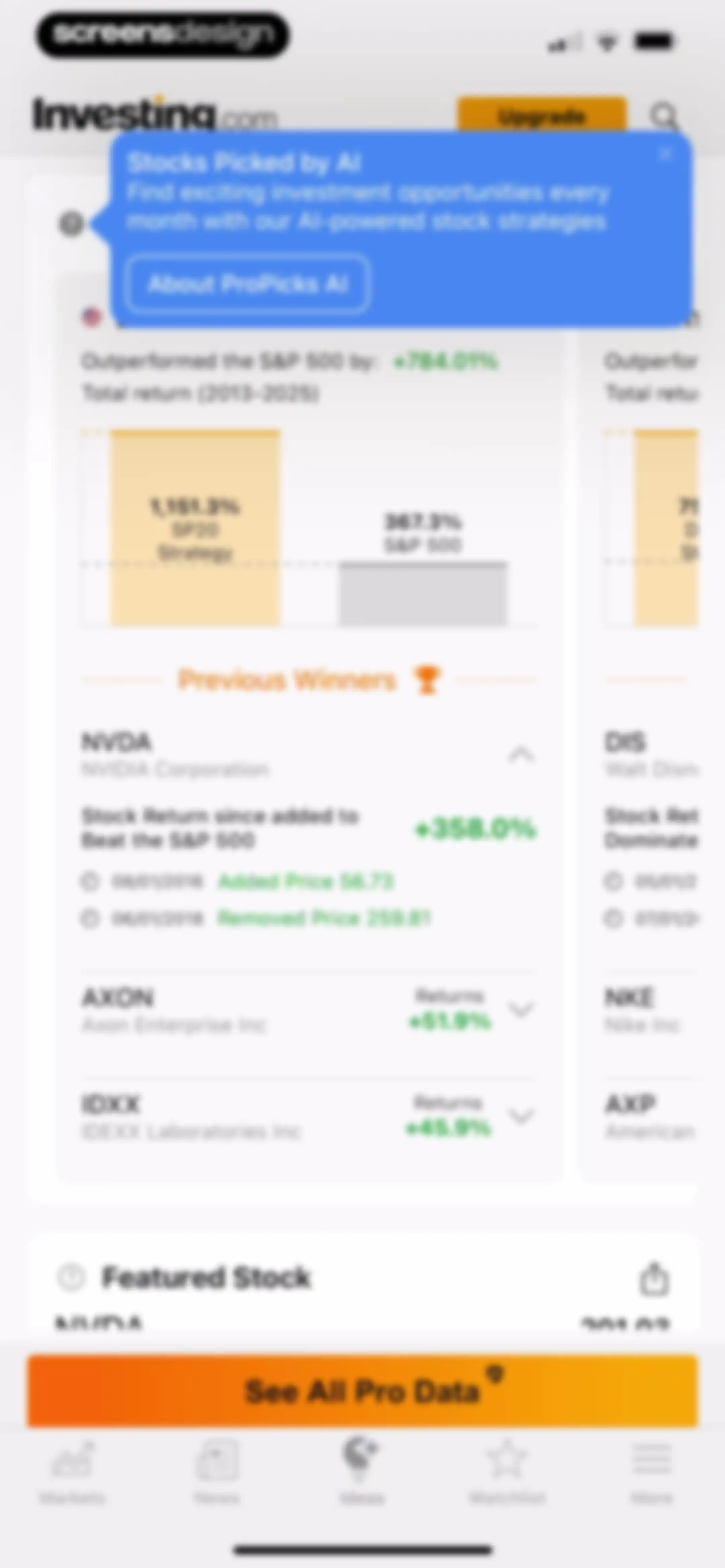 Investing.com: Stock Market screen 74