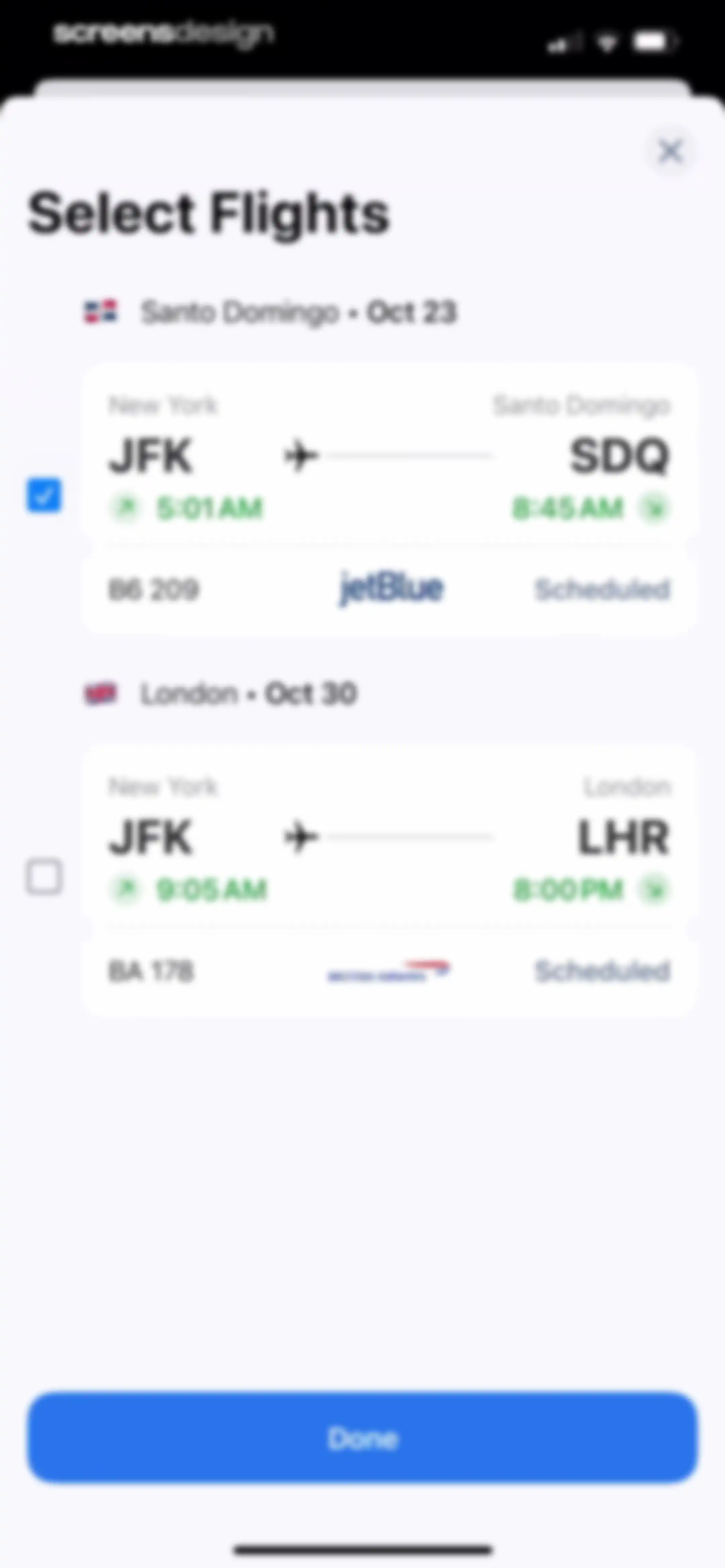 Flight Tracker + screen 84