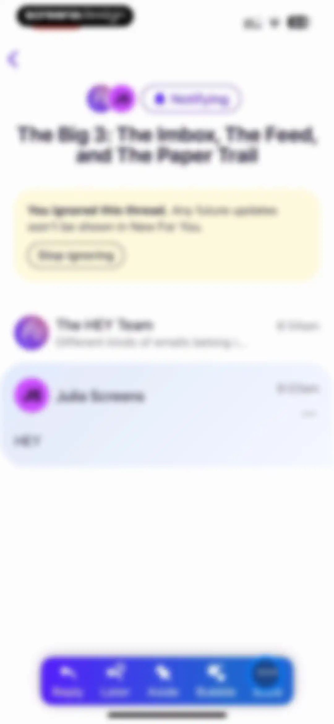 HEY Email screen 72
