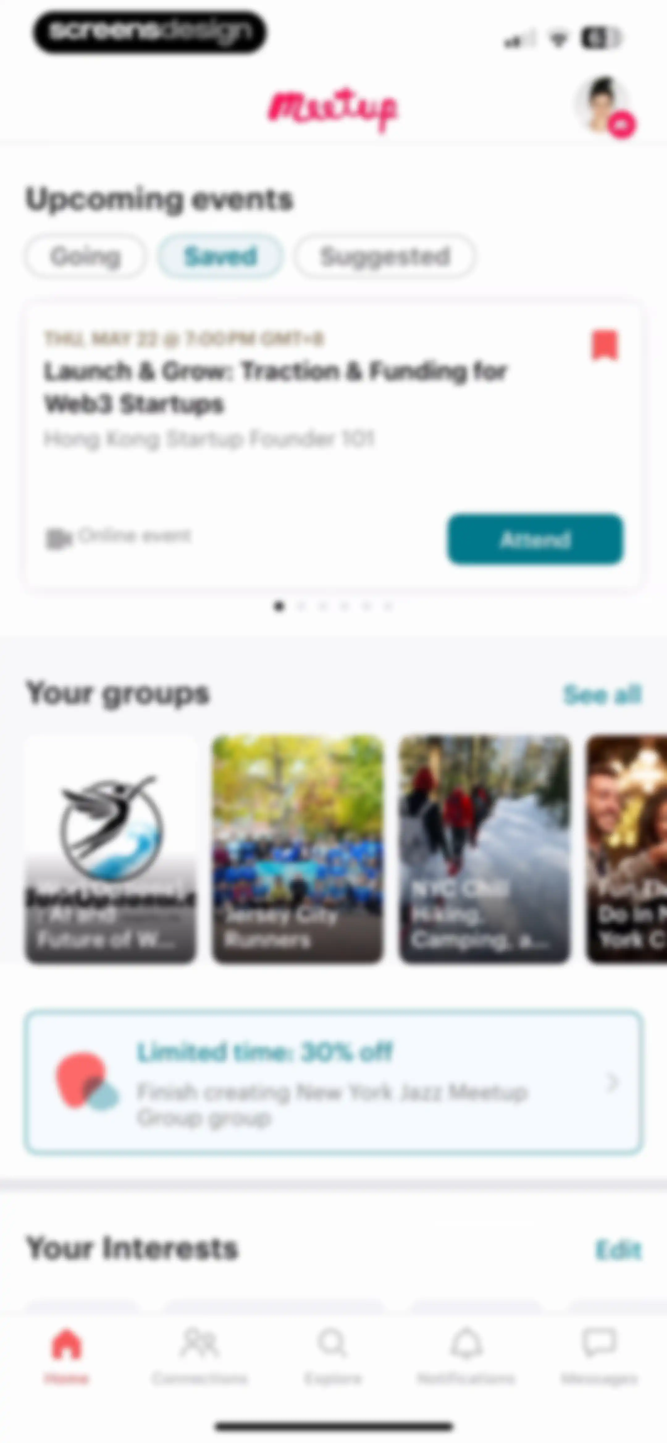 Meetup: Social Events & Groups screen 79
