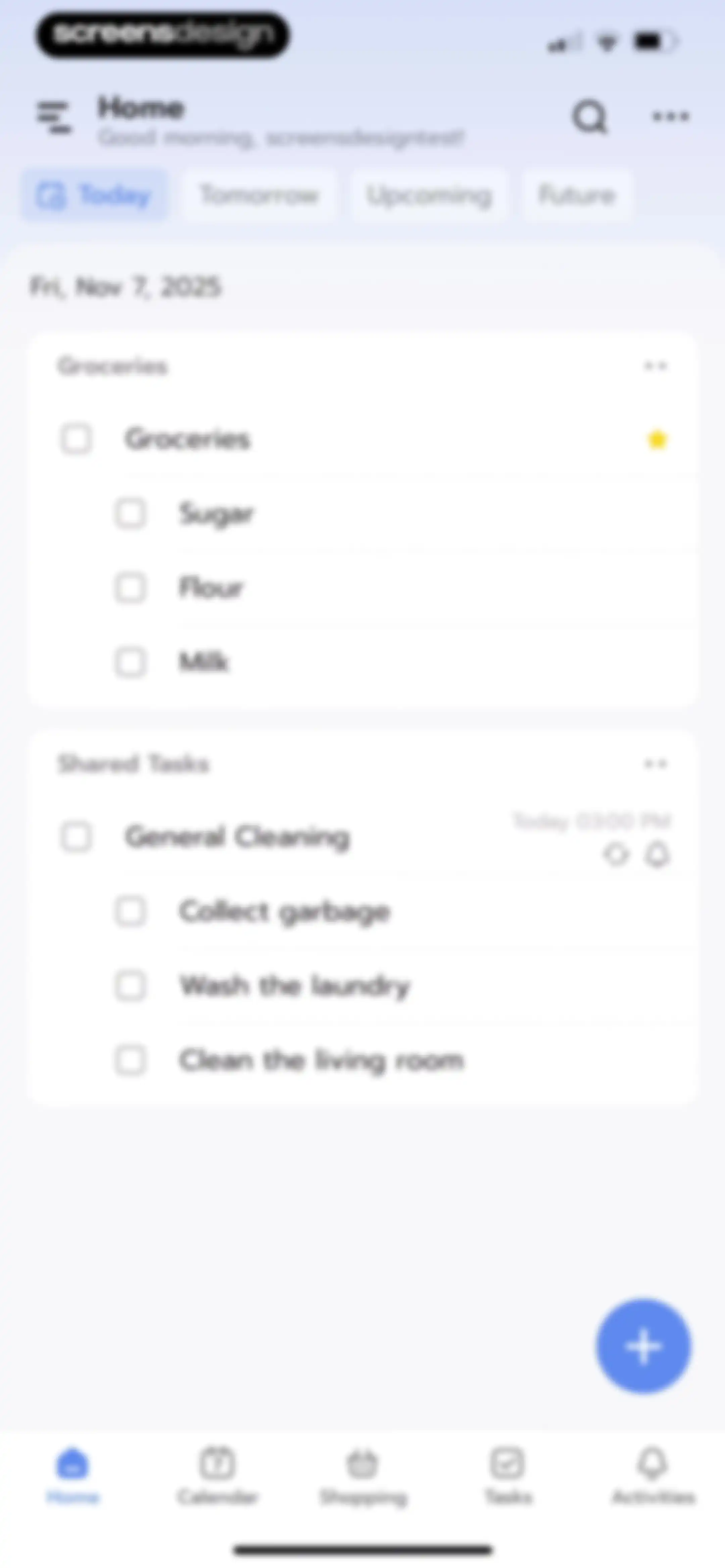 Shared Family Calendar: FamCal screen 31