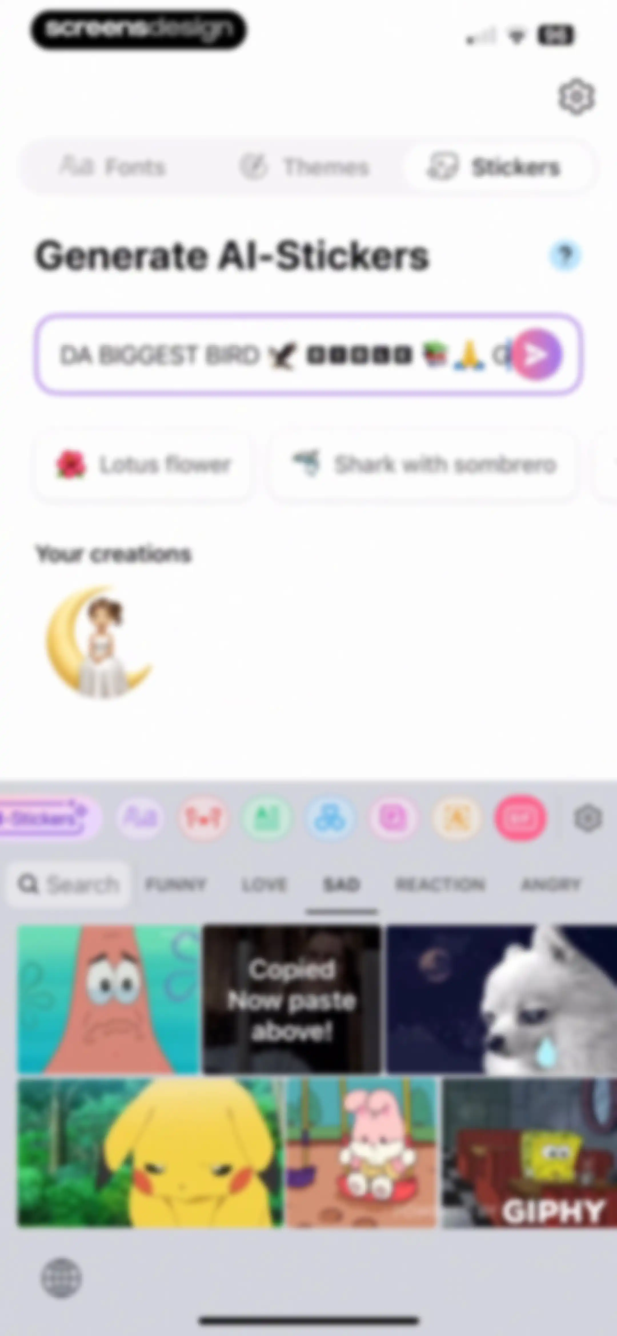 Fonts - AI Stickers screen 38