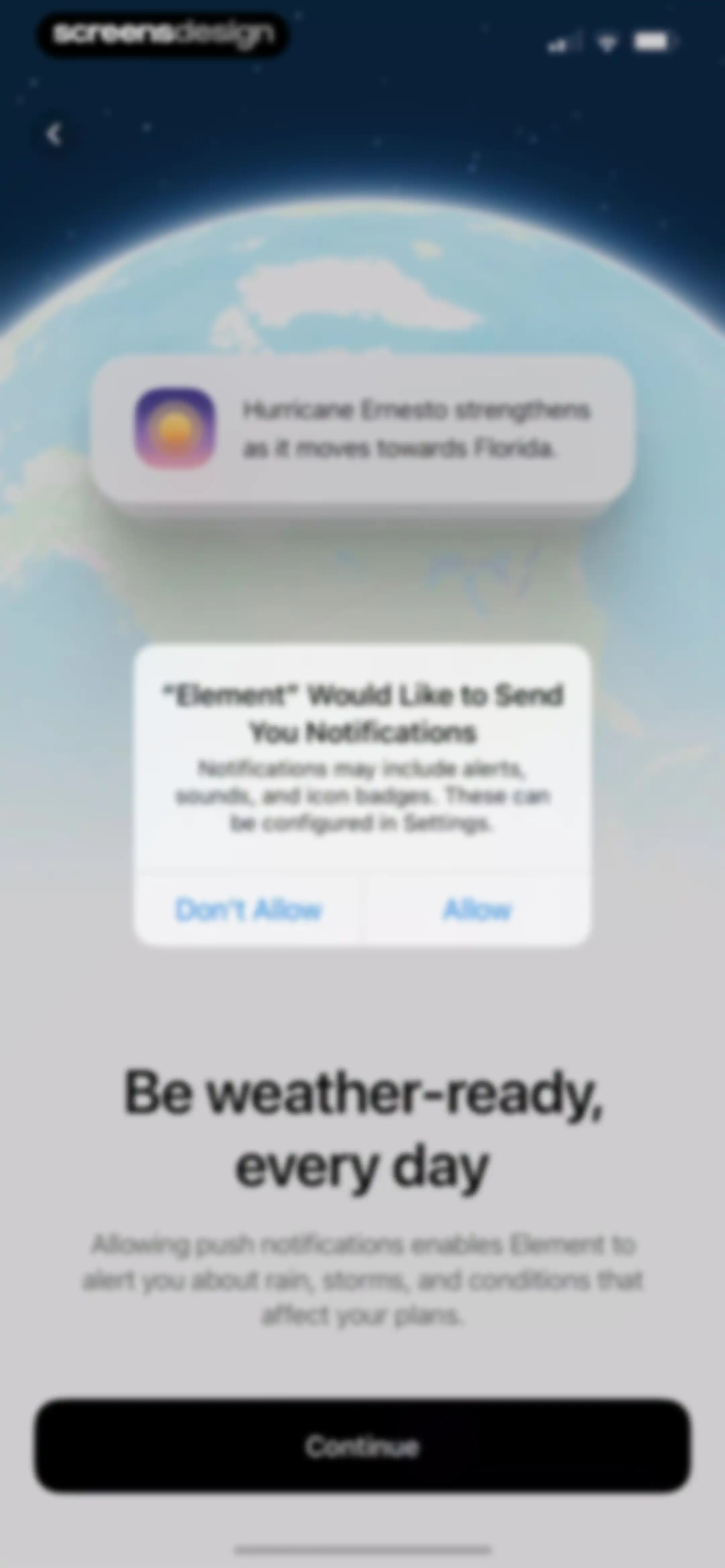Element: Weather Radar screen 5