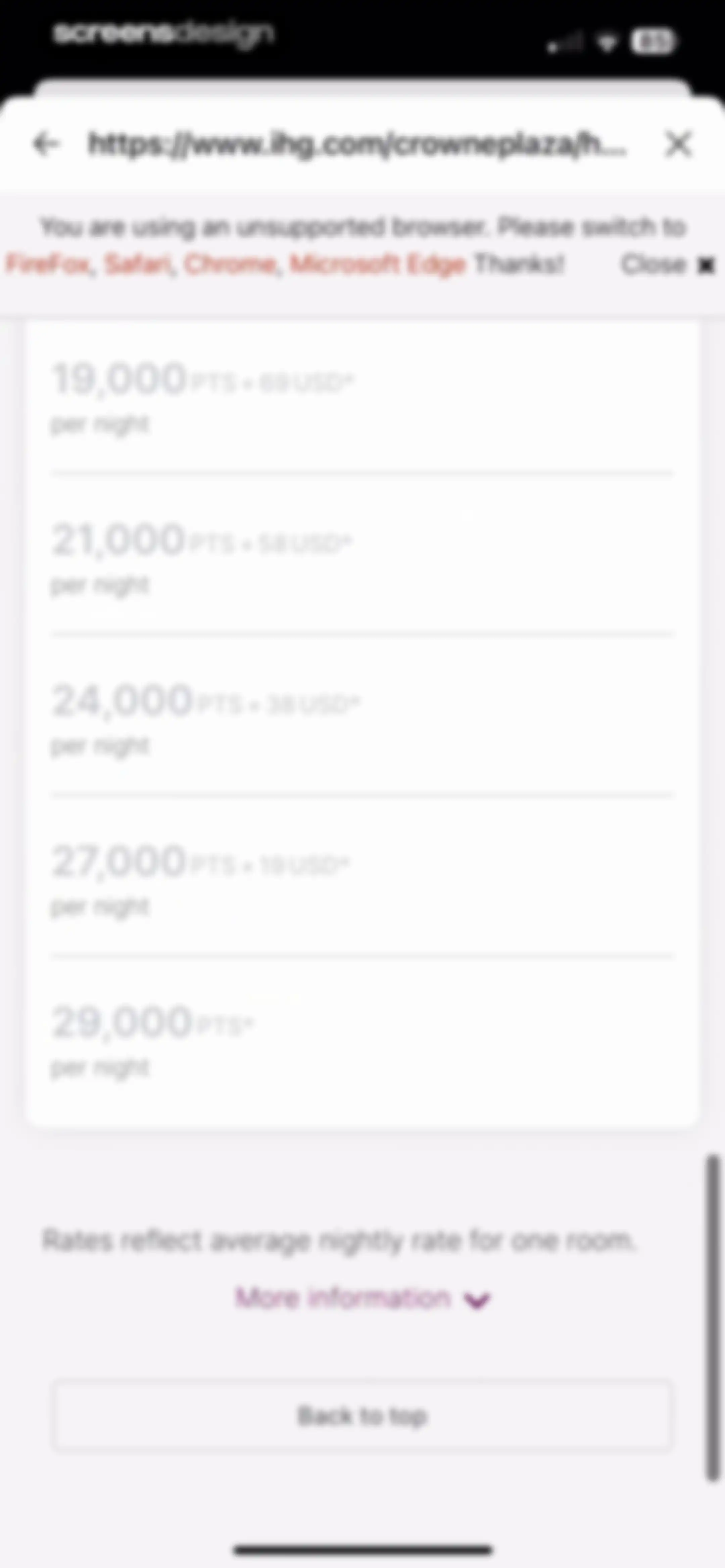 IHG One Rewards: Book Hotels screen 90