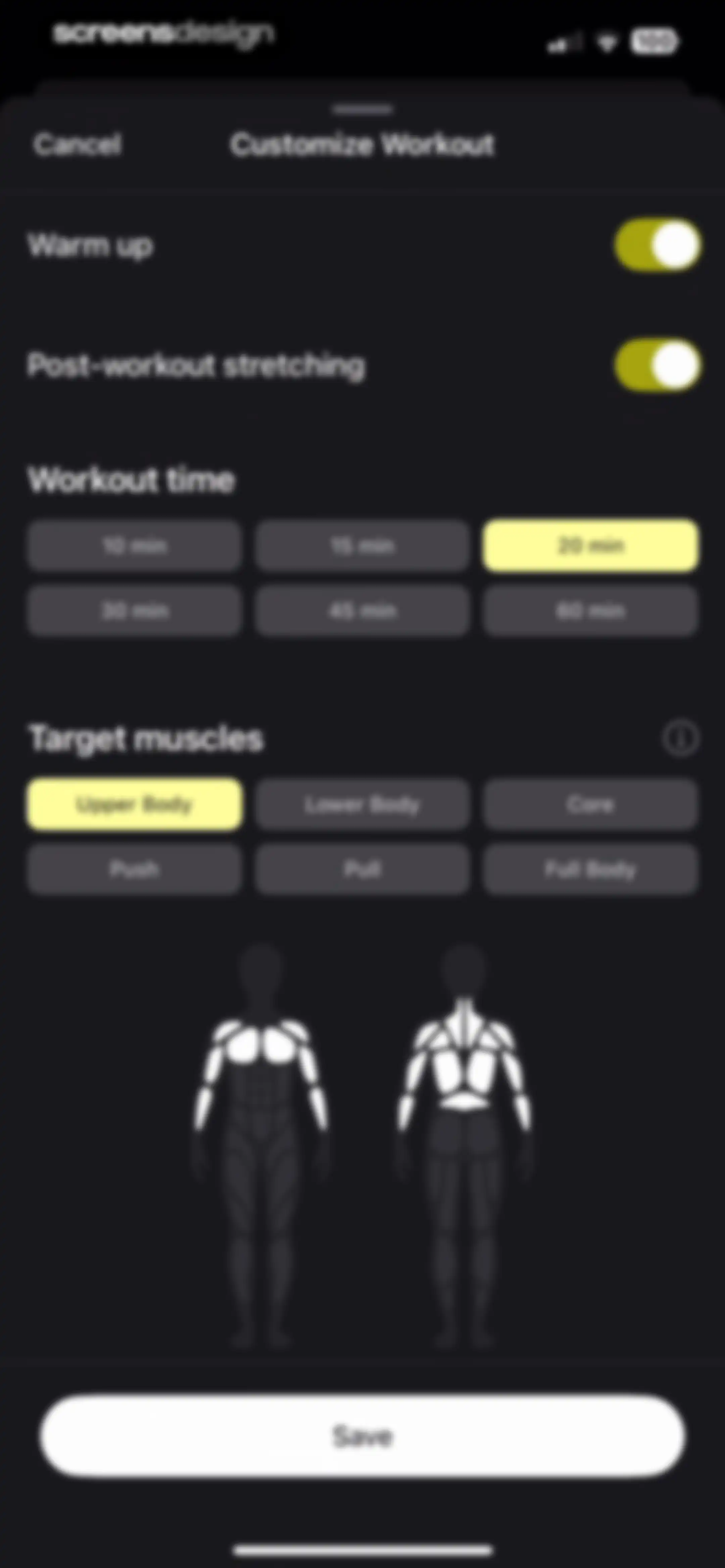 Peloton Strength+ screen 91