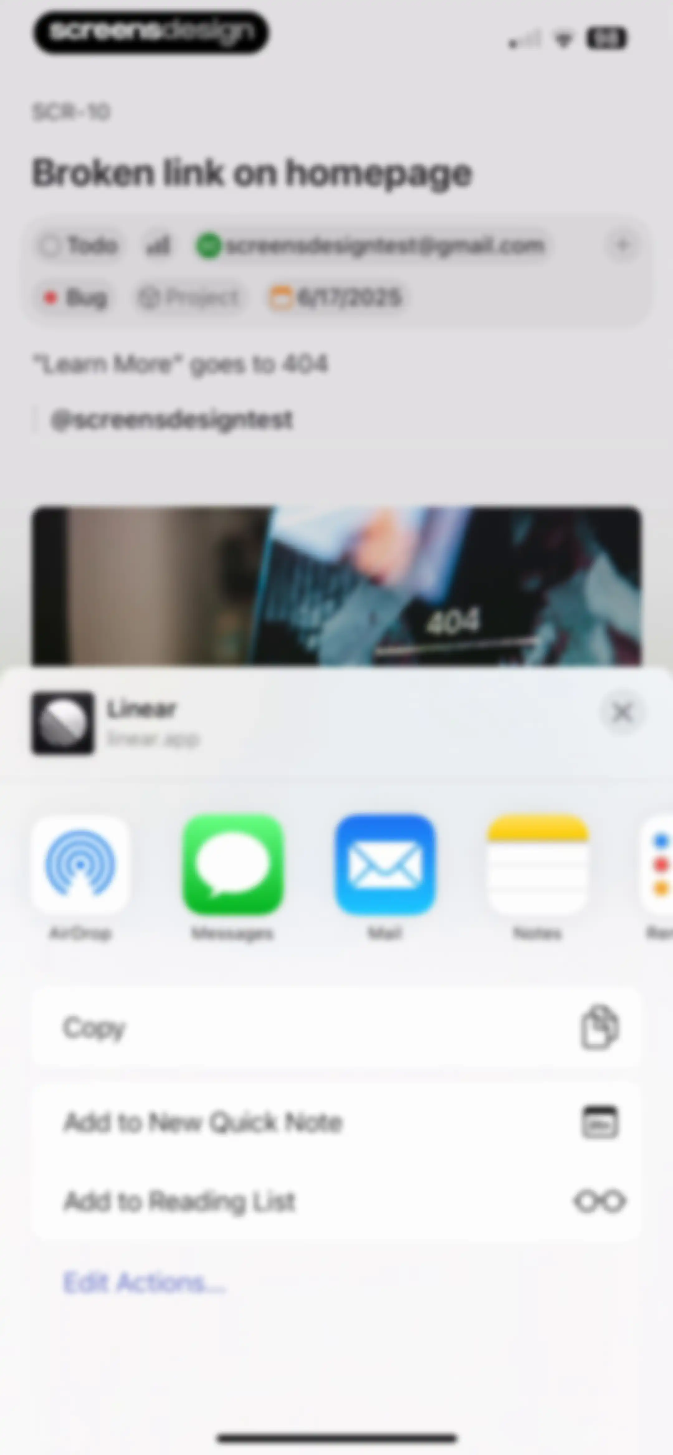 Linear Mobile screen 38