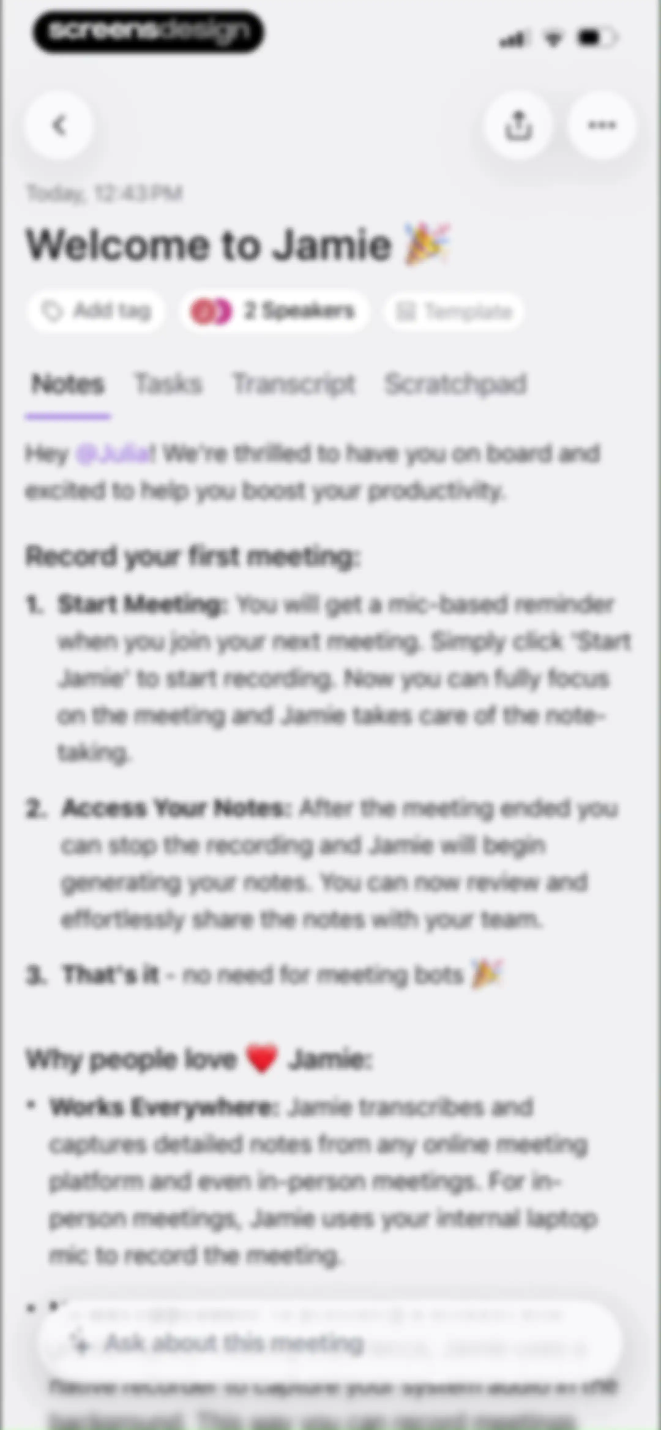 AI Meeting Note Taker - Jamie screen 46