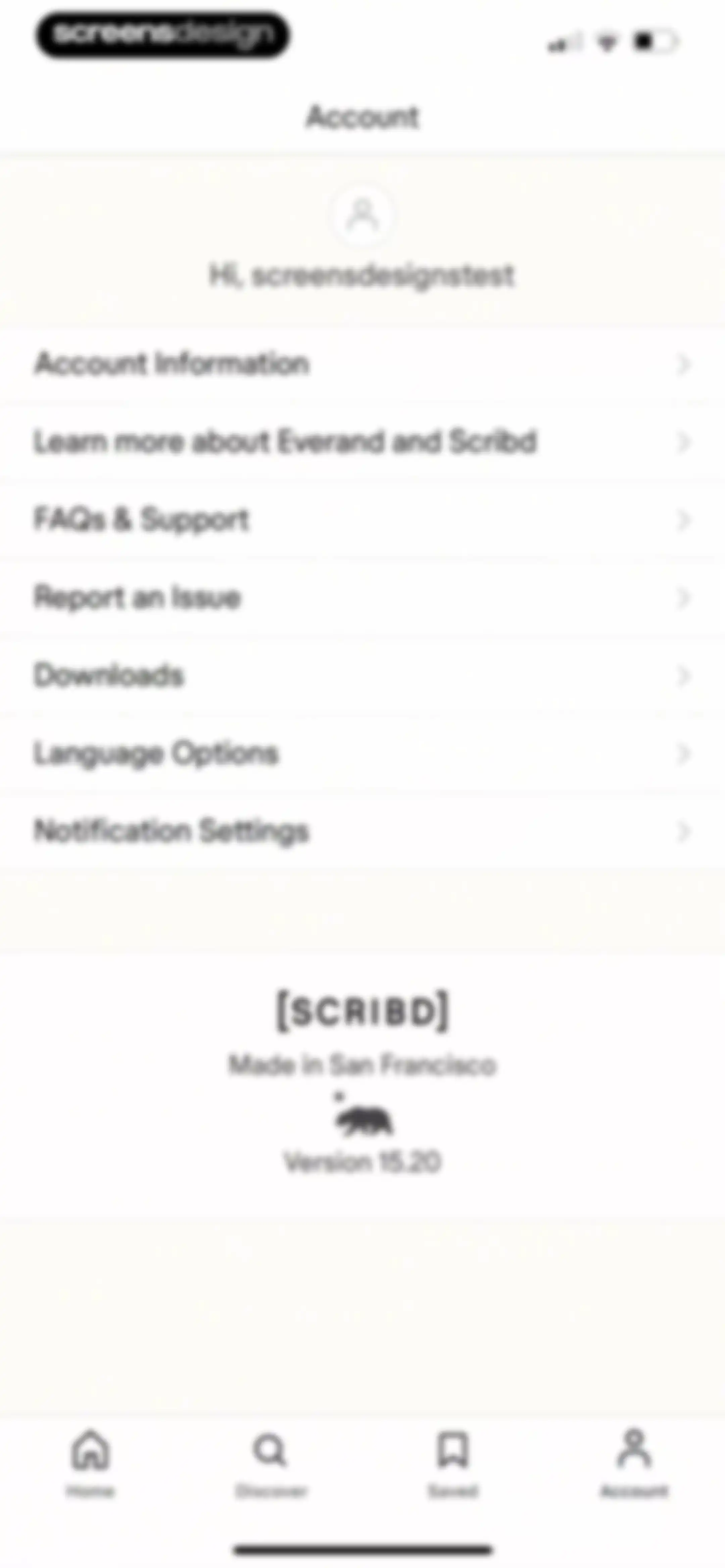 Scribd: 170M+ documents screen 63