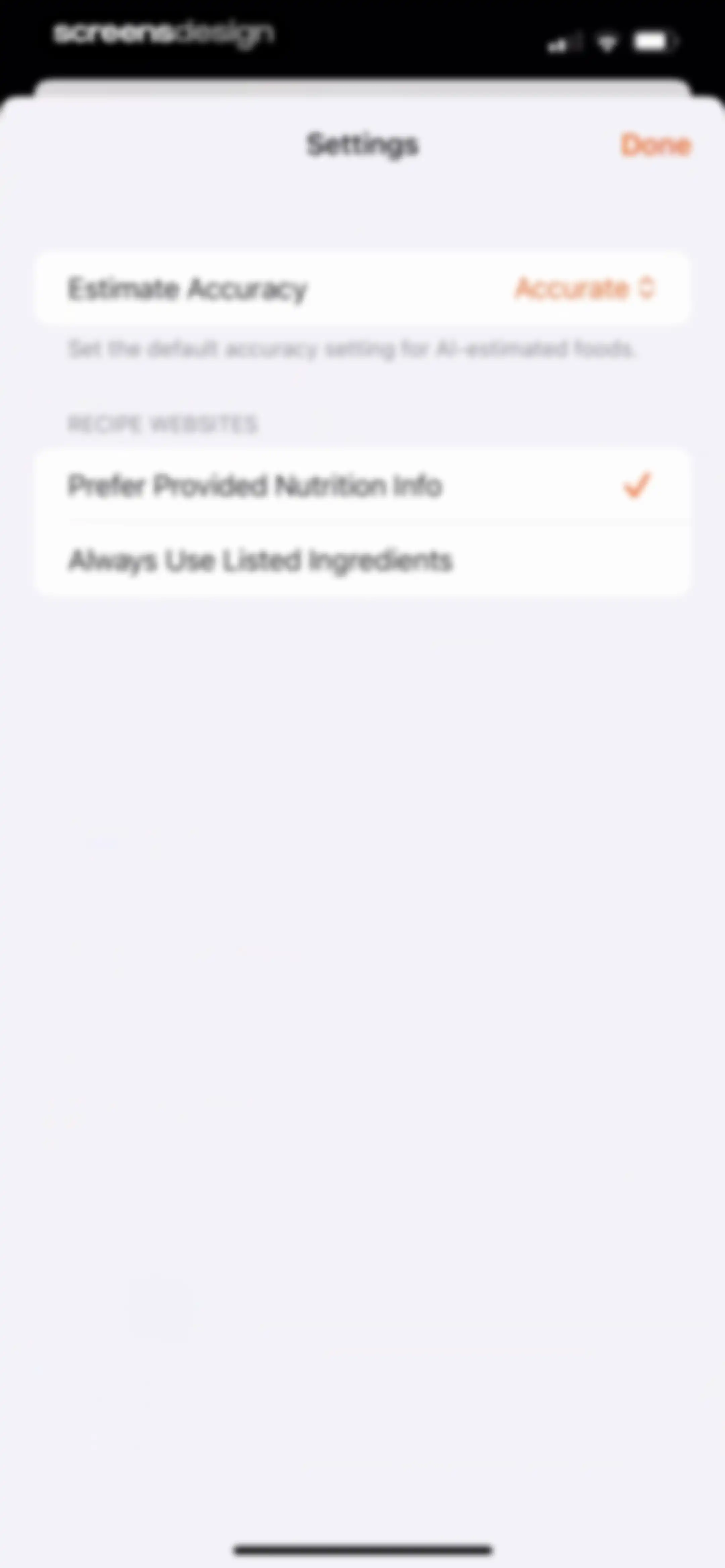 Nutrition Tracker: Foodnoms screen 93