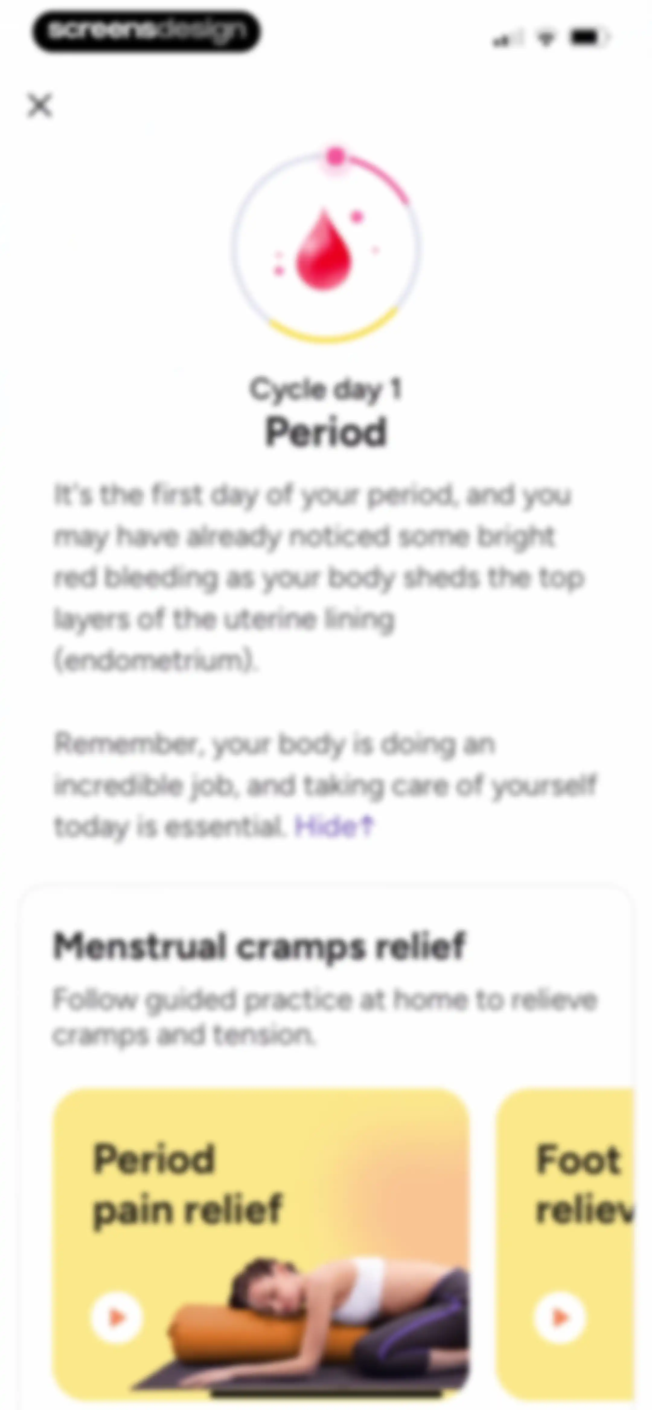 Period Tracker Period Calendar screen 64