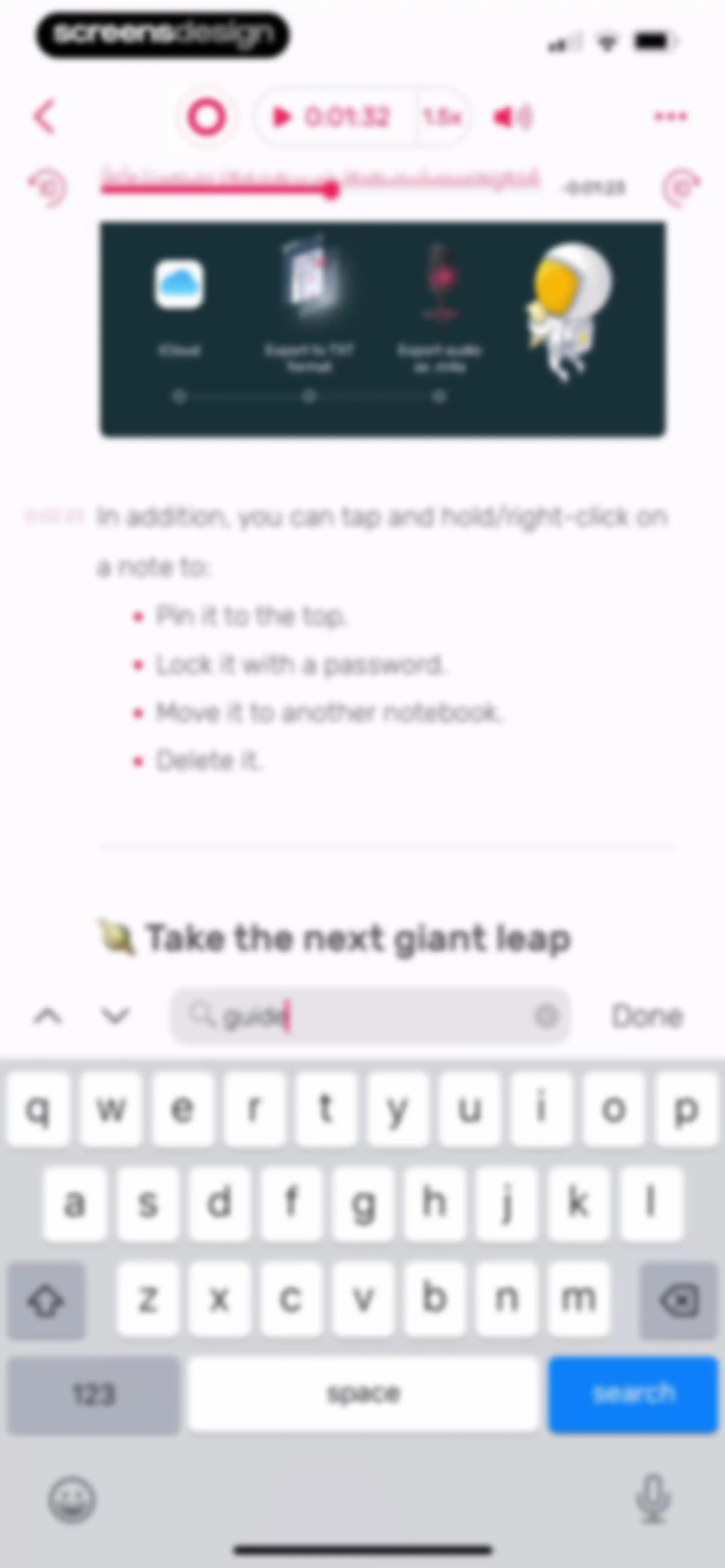 Noted: Record & AI Transcribe screen 52