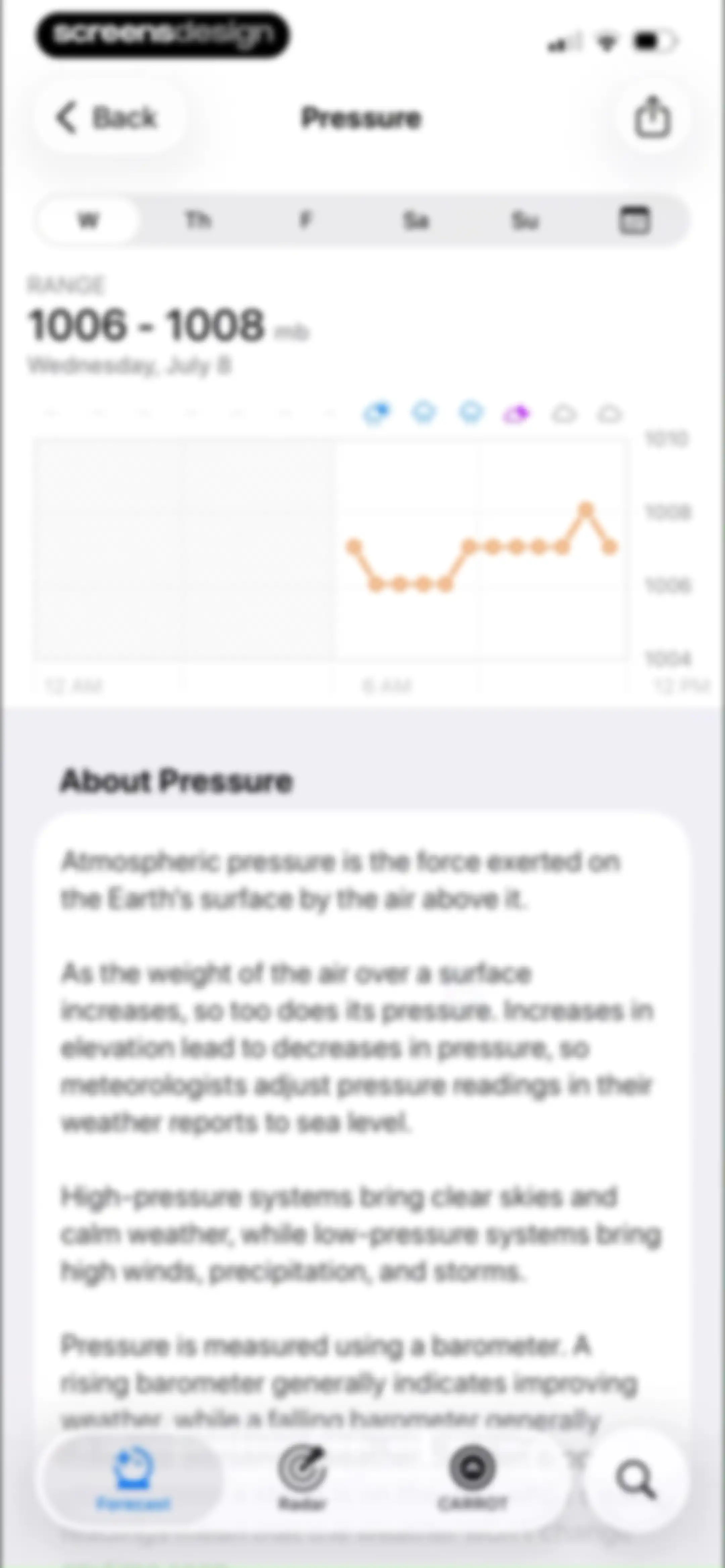 CARROT Weather: Alerts & Radar screen 34