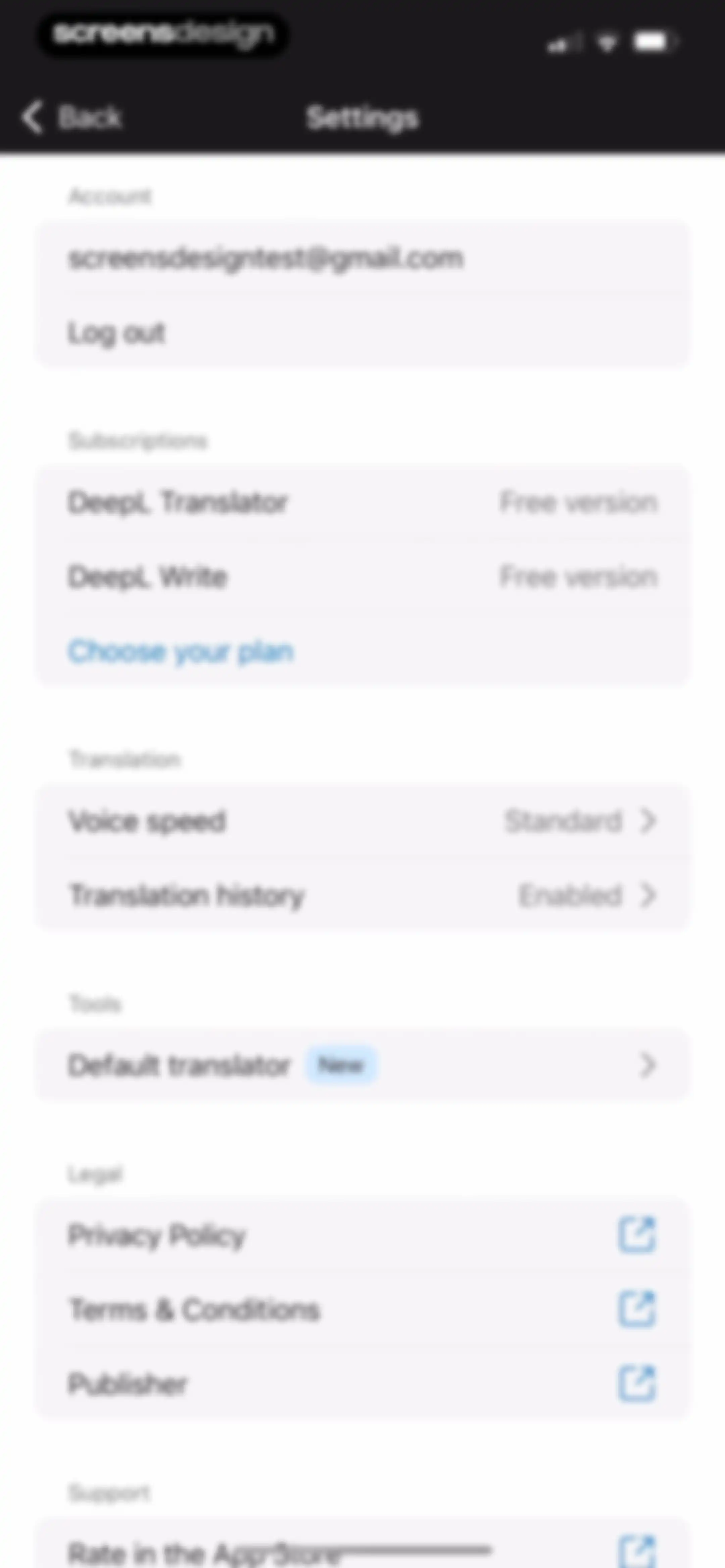 DeepL Translate screen 36
