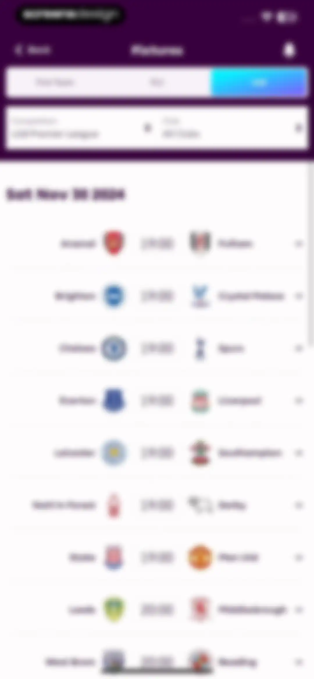 Premier League - Scores, News screen 72