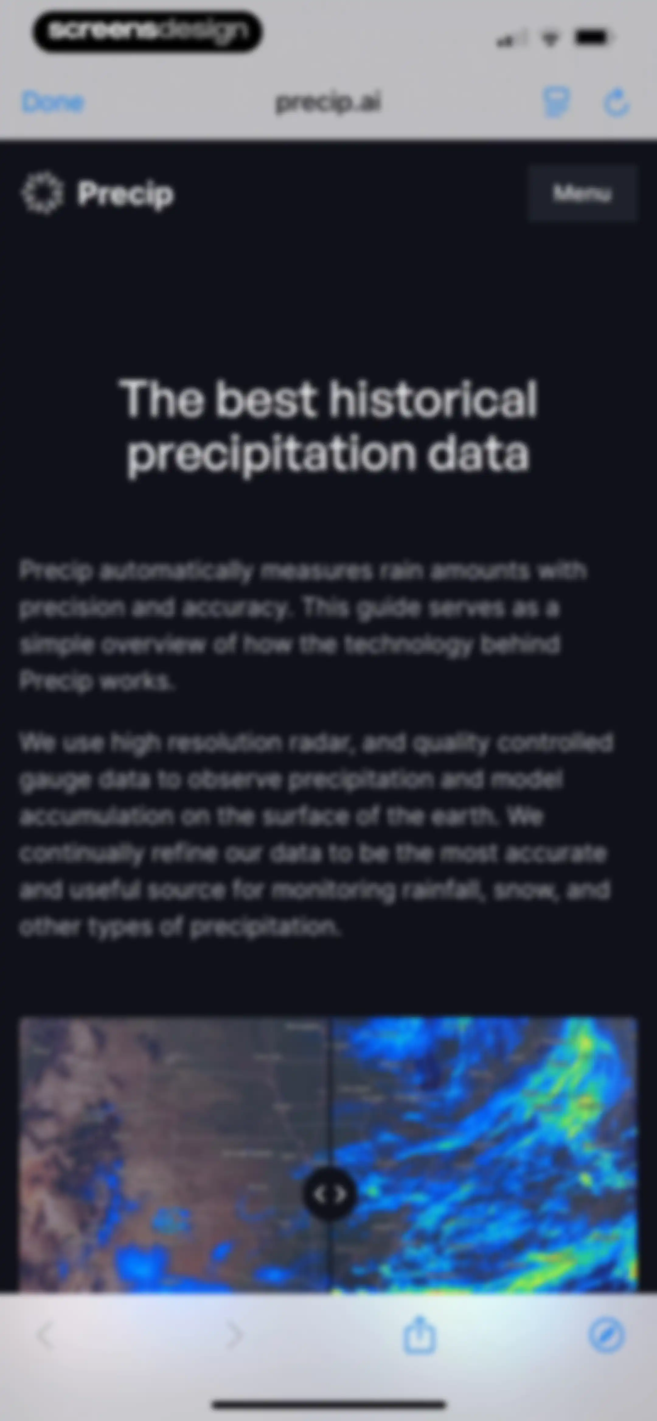 Precip - Rain Totals & Gauge screen 56