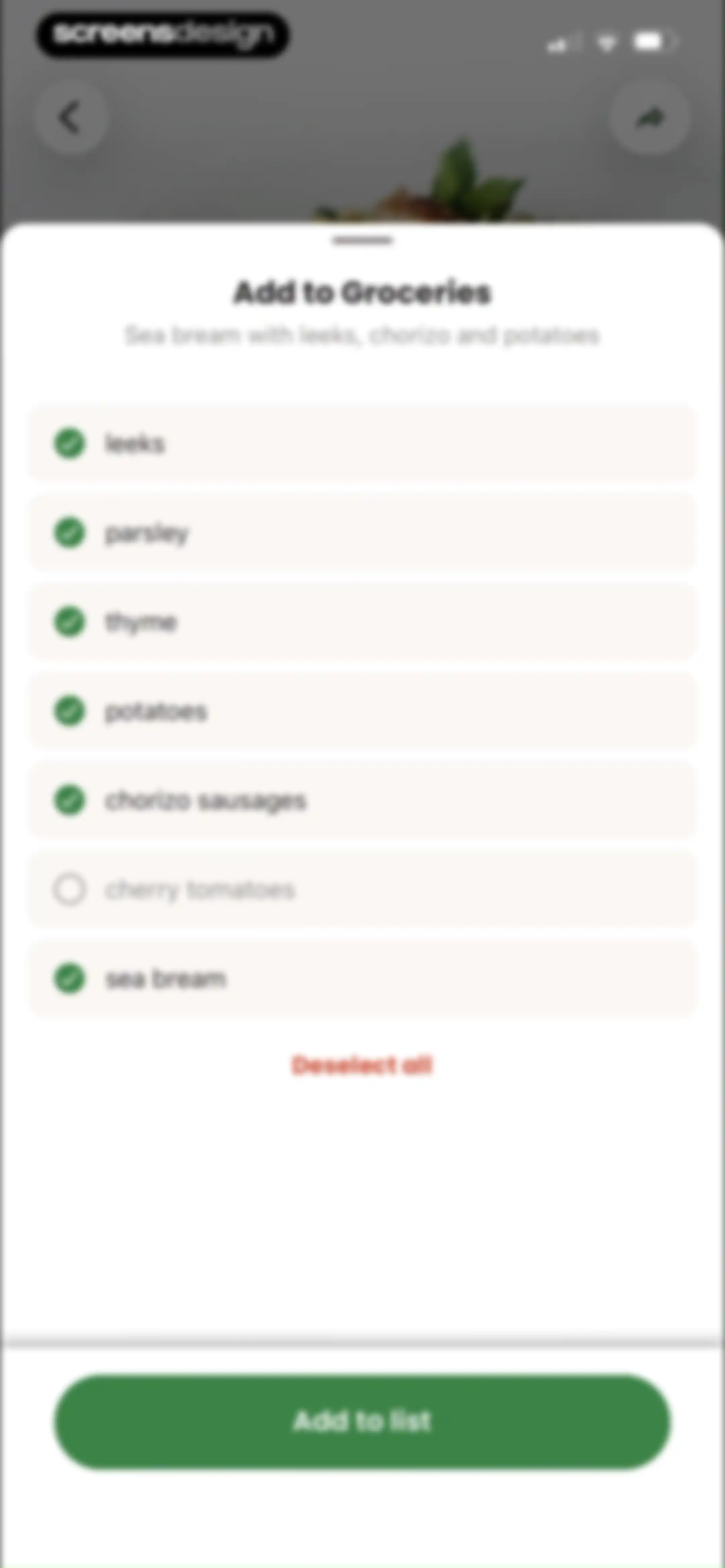 CookShelf: Search Cookbooks screen 57