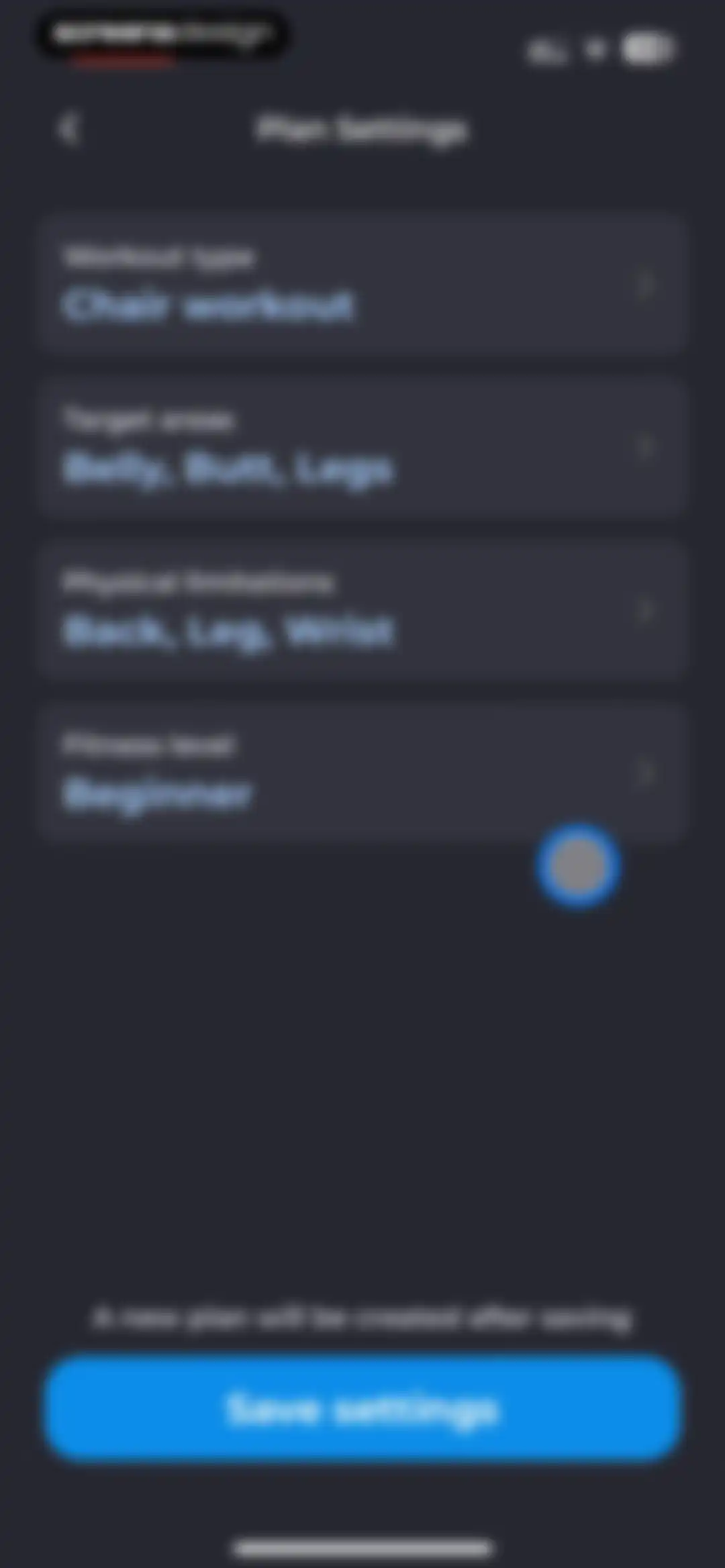 Workout Planner MuscleFit screen 60