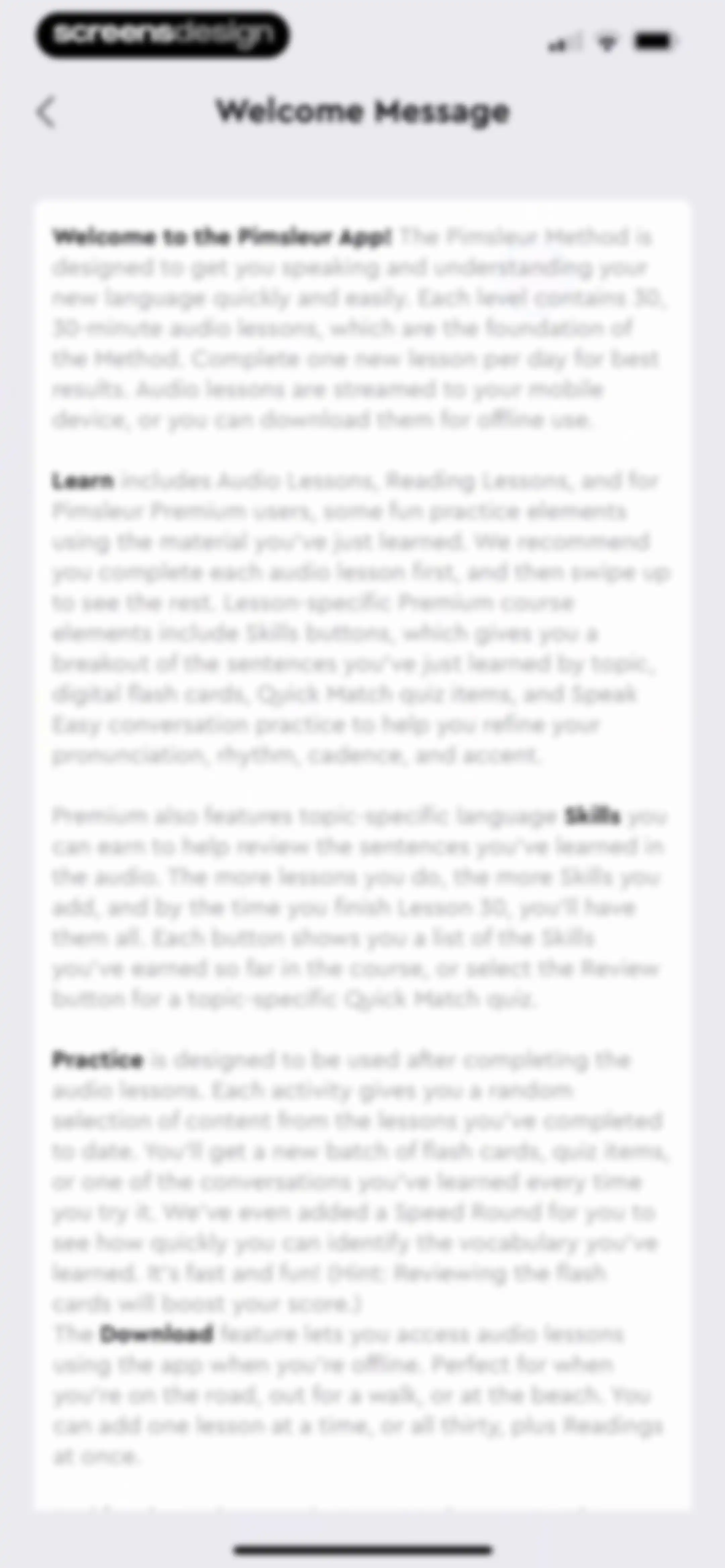 Pimsleur | Language Learning screen 229