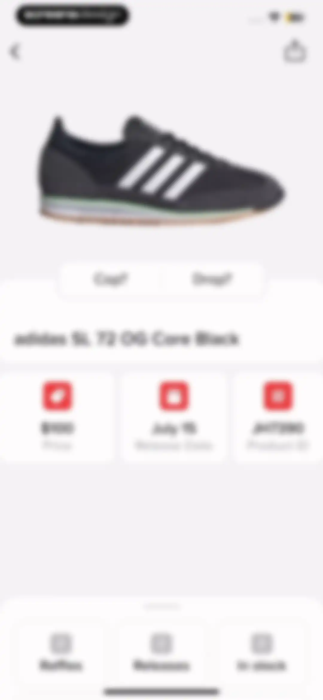 Sneakers Drops: Release＋Raffle screen 8
