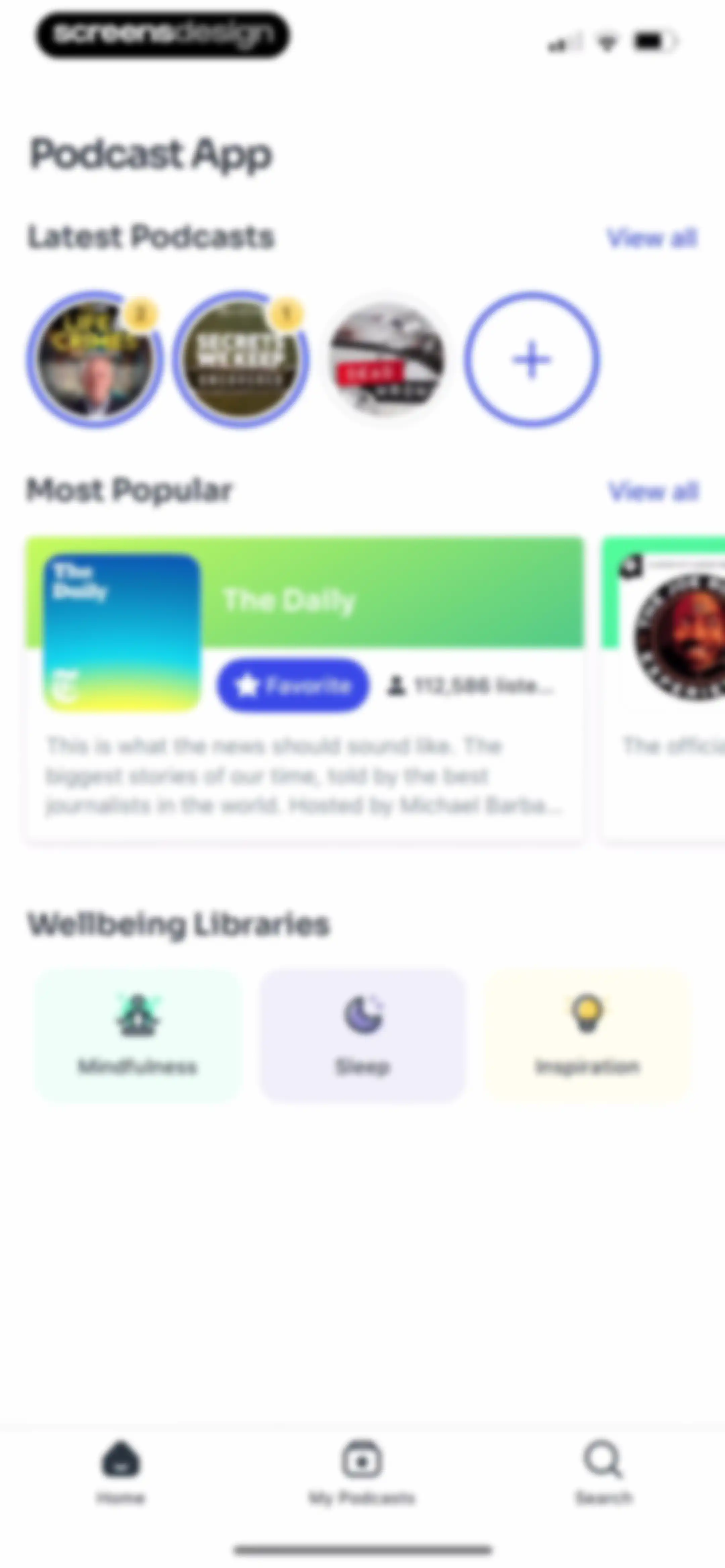 Podcast App screen 13
