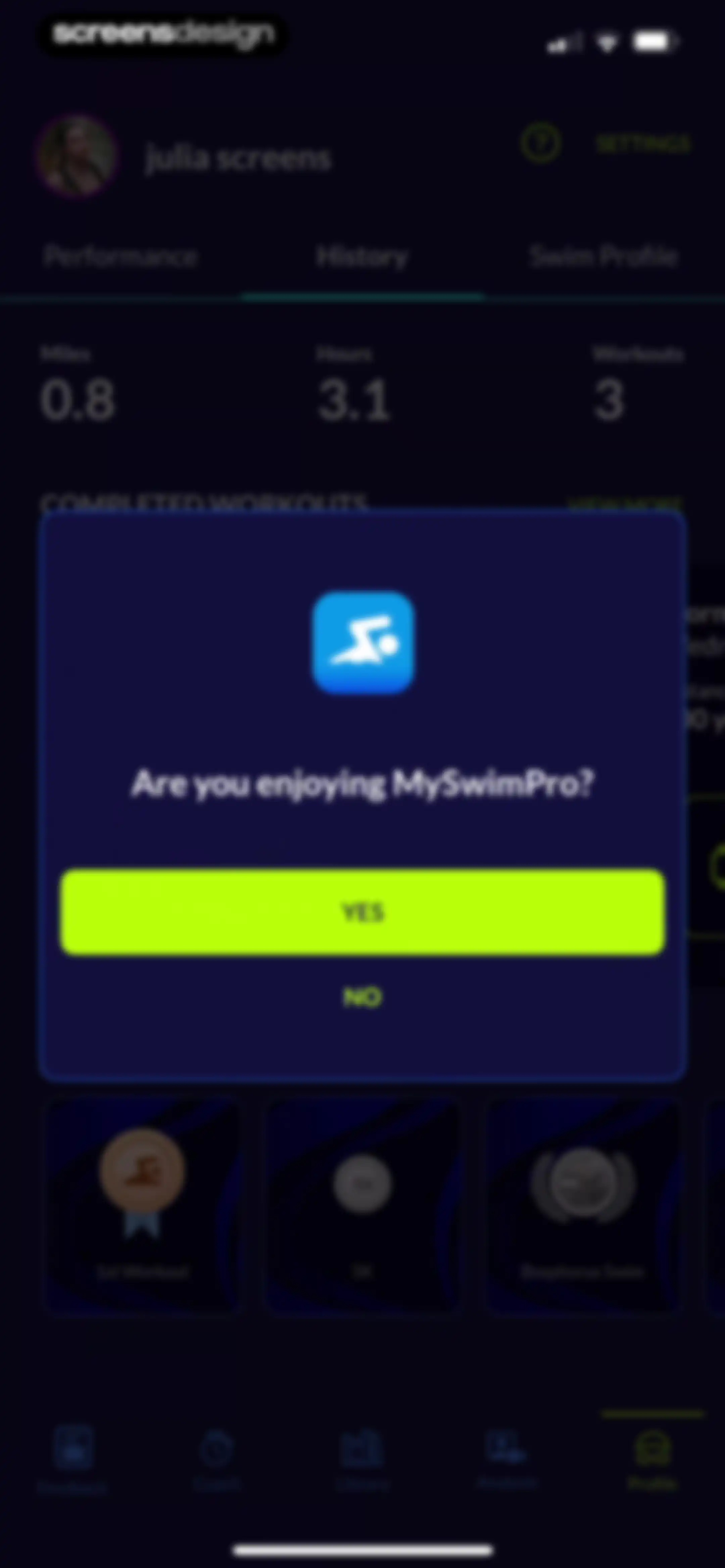 MySwimPro: #1 Swim Workout App screen 162