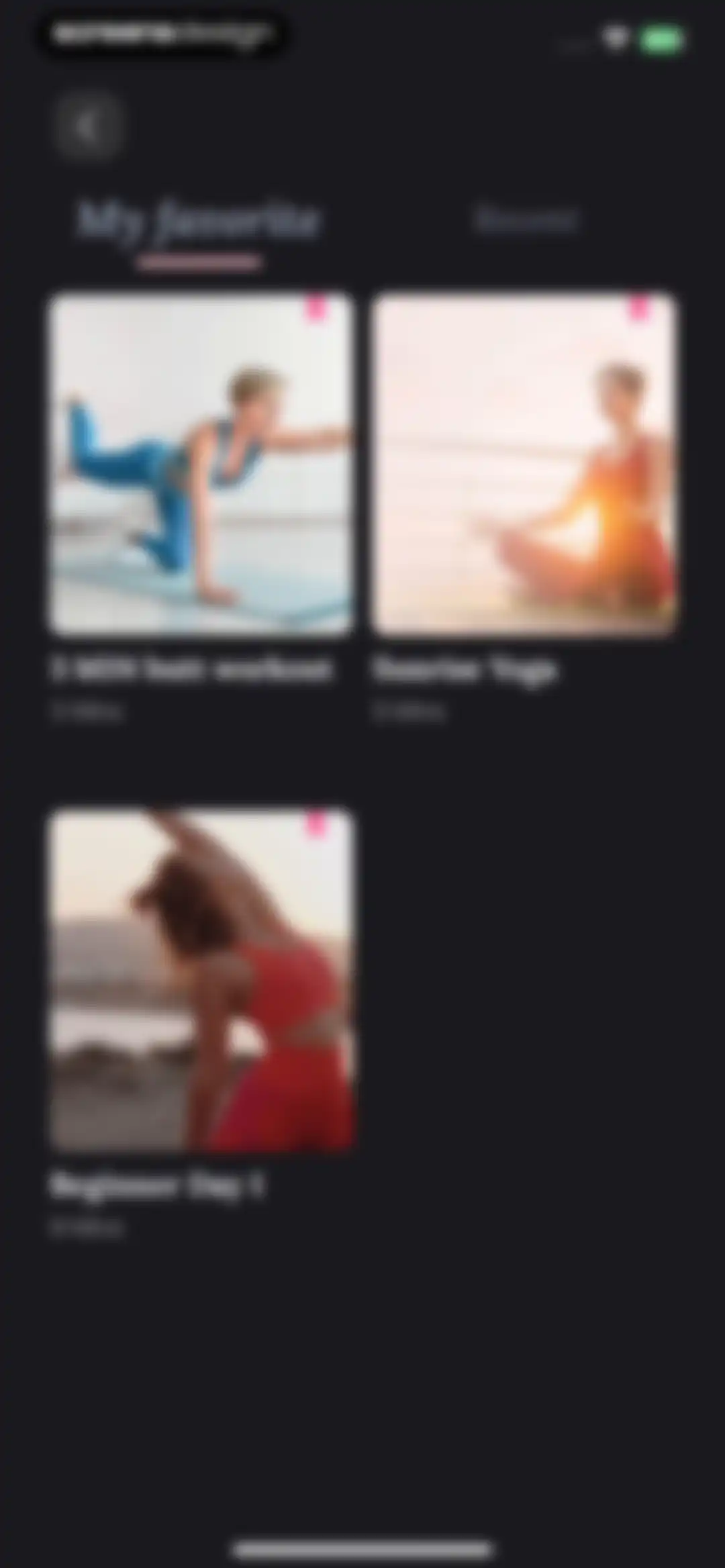 Yoga for Beginners, Pilates+ screen 101