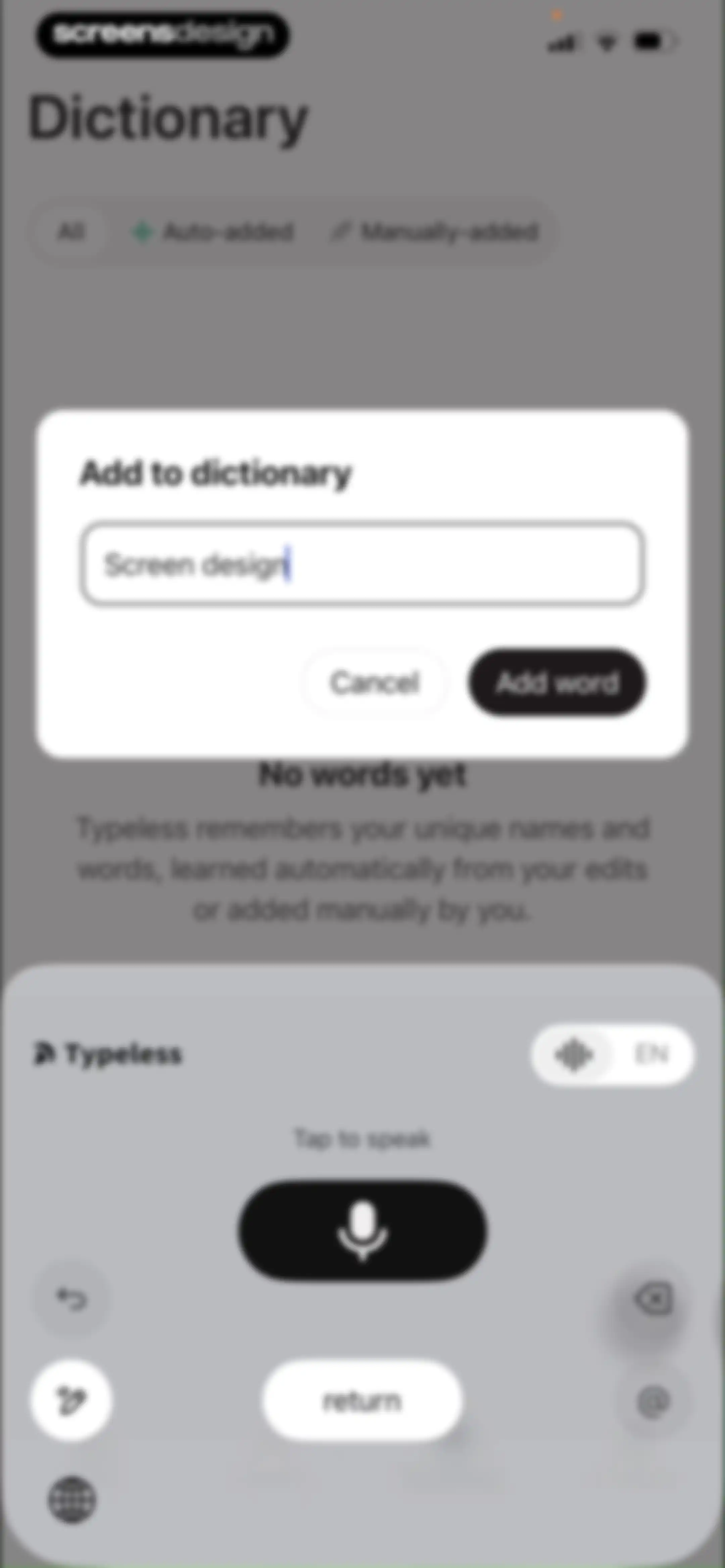 Typeless: AI Voice Keyboard screen 56