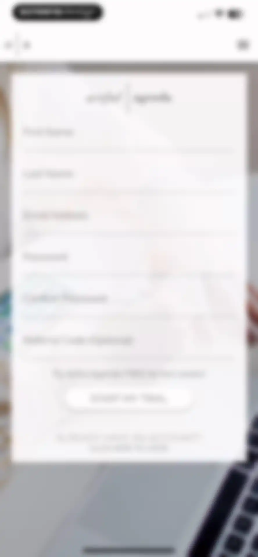Artful Agenda screen 1