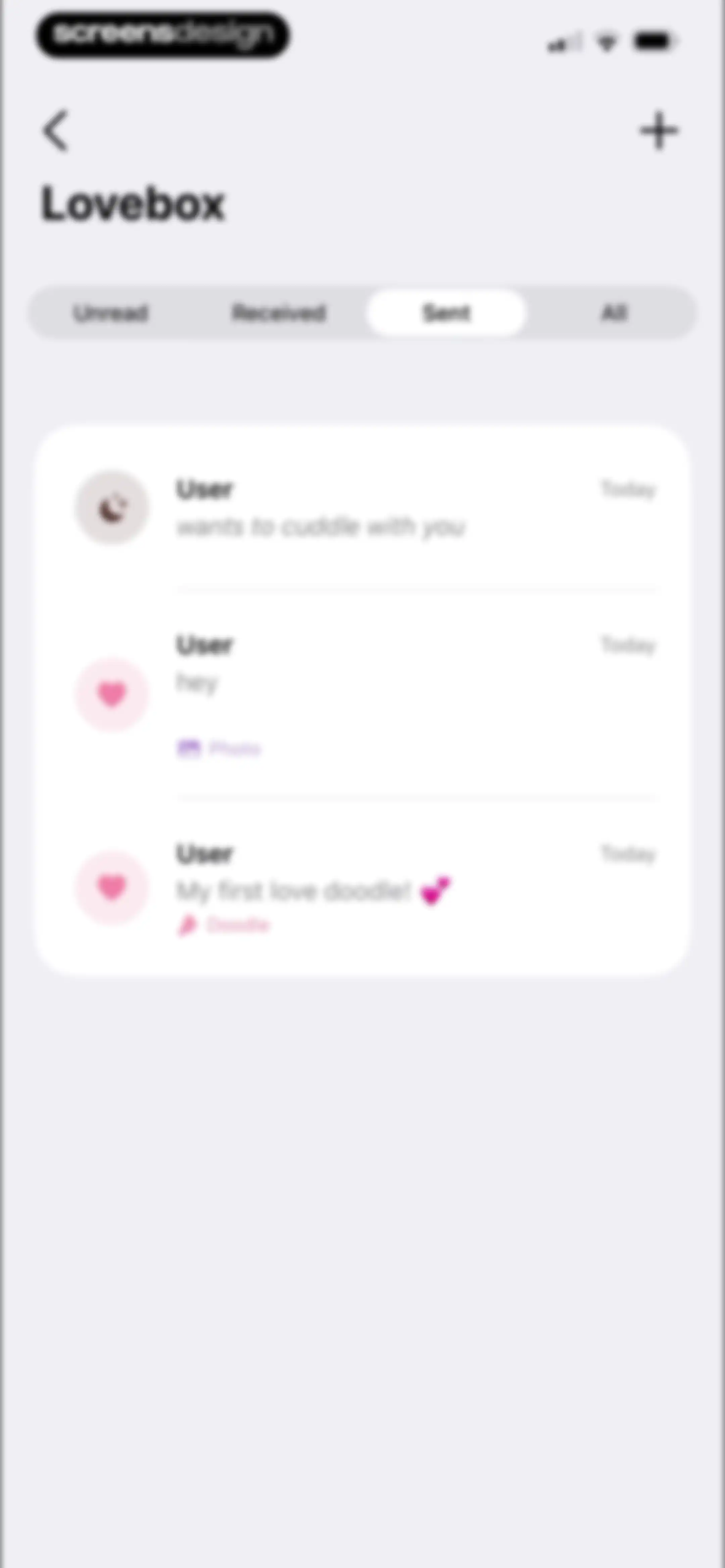lovelee couples: love note app screen 92