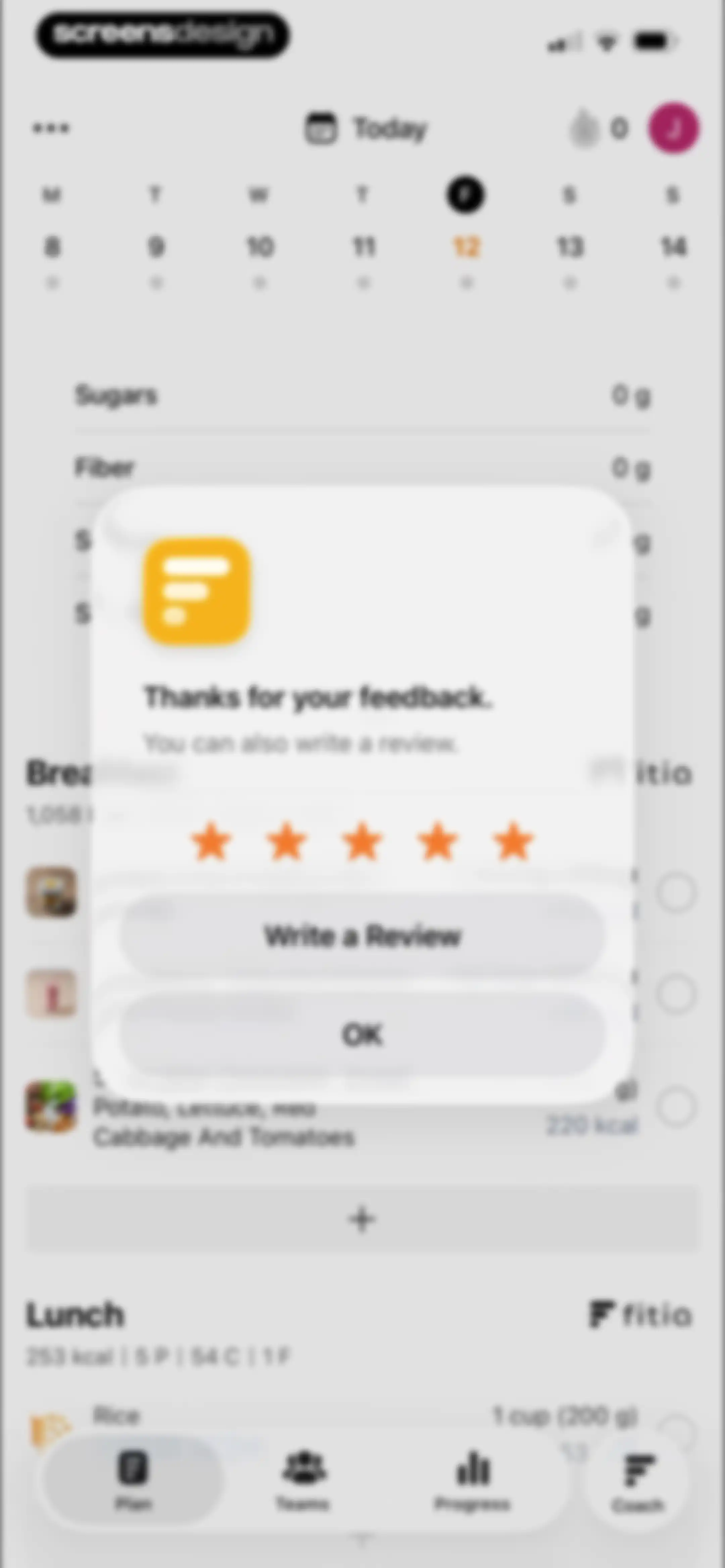 Fitia: Calorie Counter & Diet screen 165