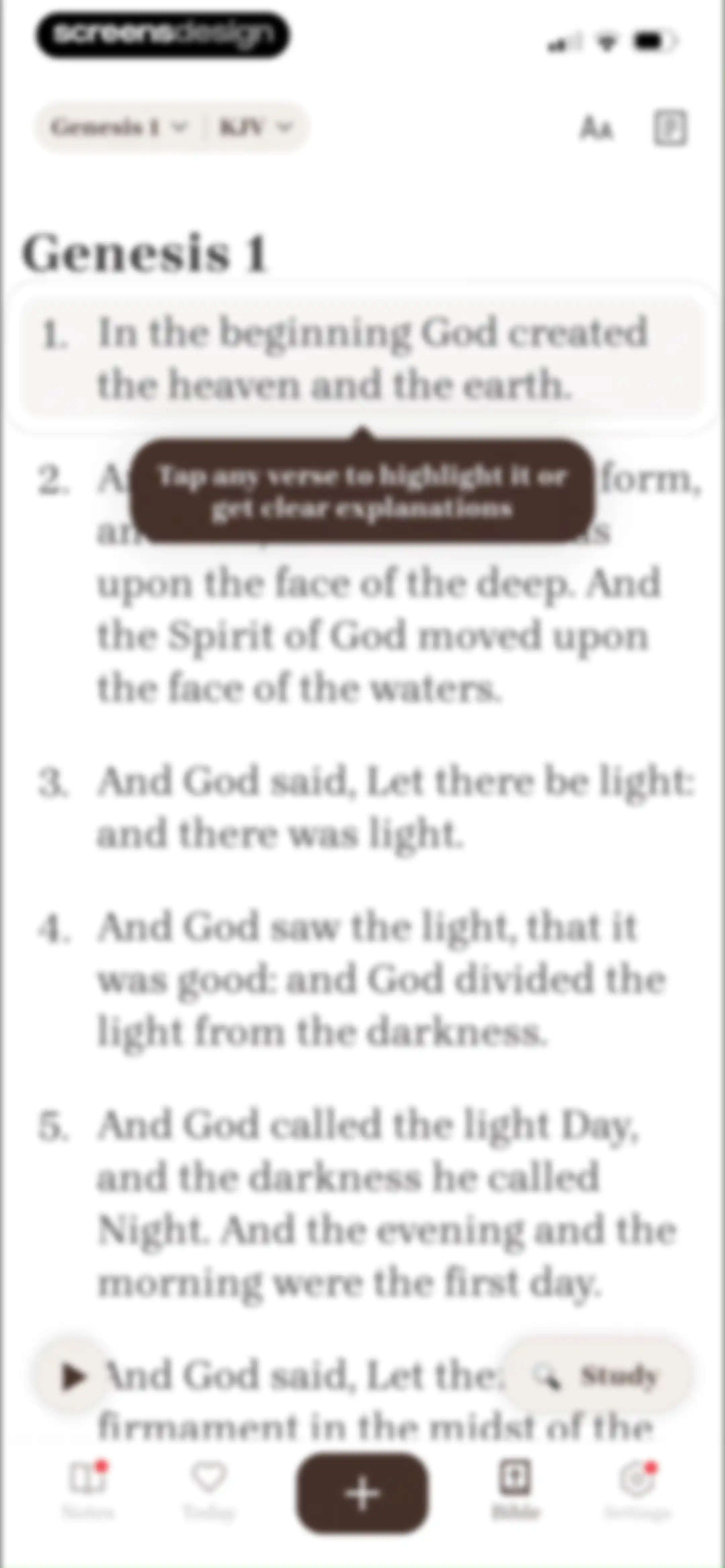 Bible Note: Sermon Notes screen 115