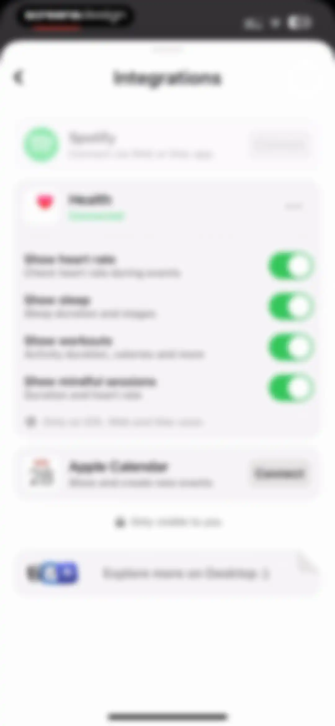 Amie - Todos, calendar screen 70