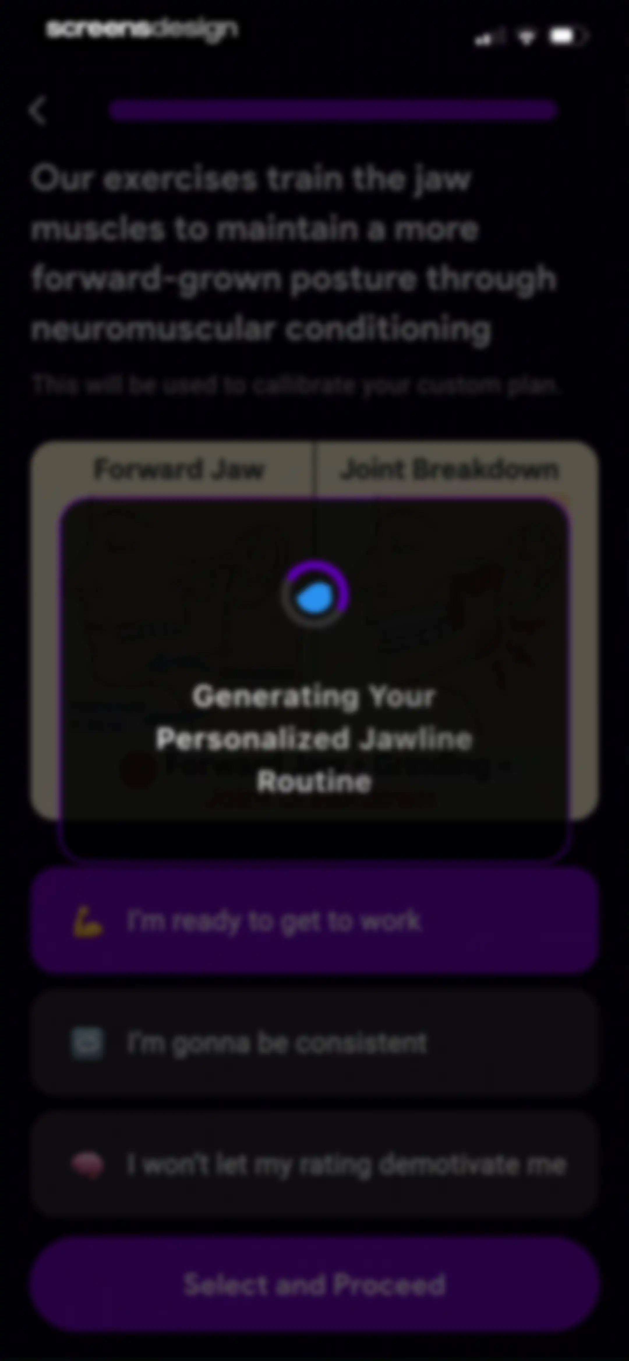 JawMax screen 25