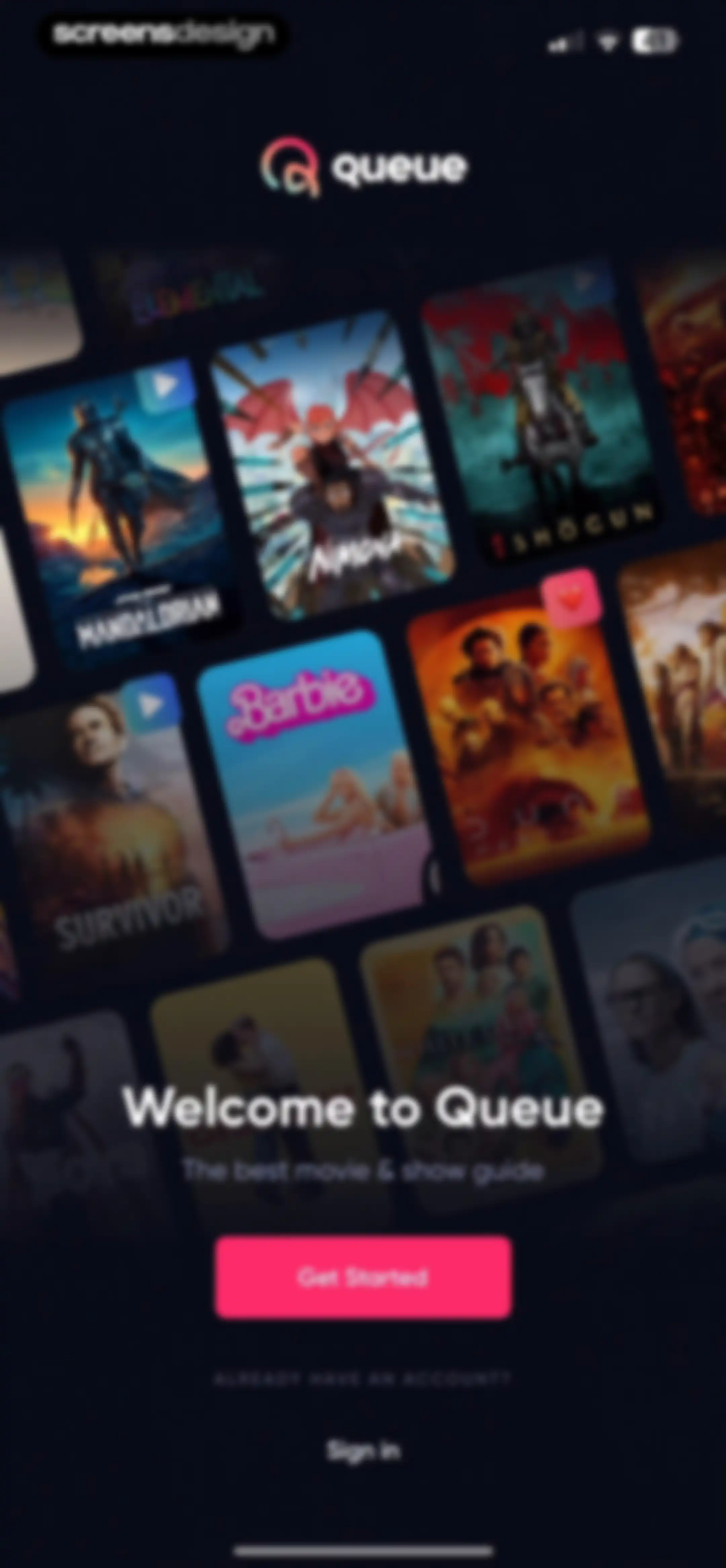 Queue - Find Movies & Shows screen 1