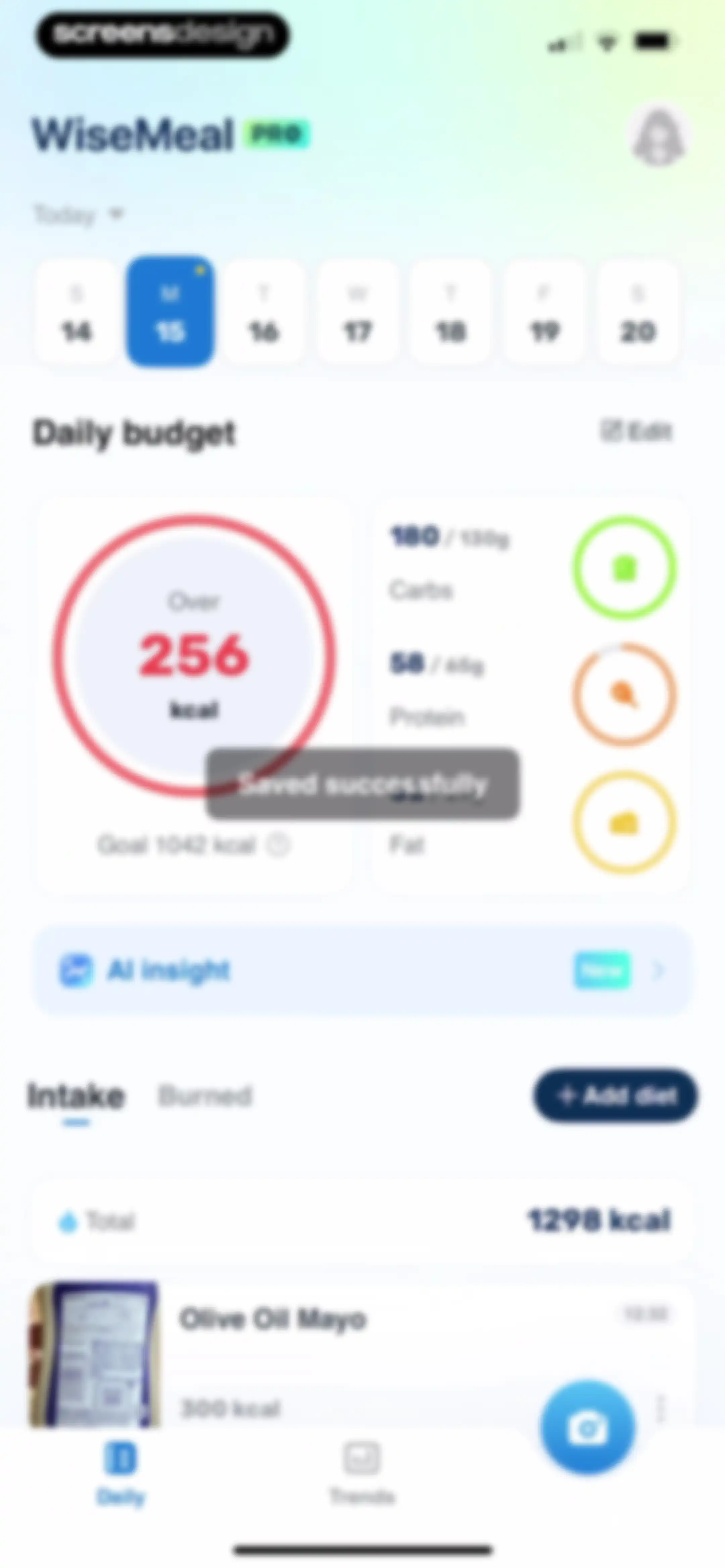 WiseMeal: Al Calorie Tracker screen 89