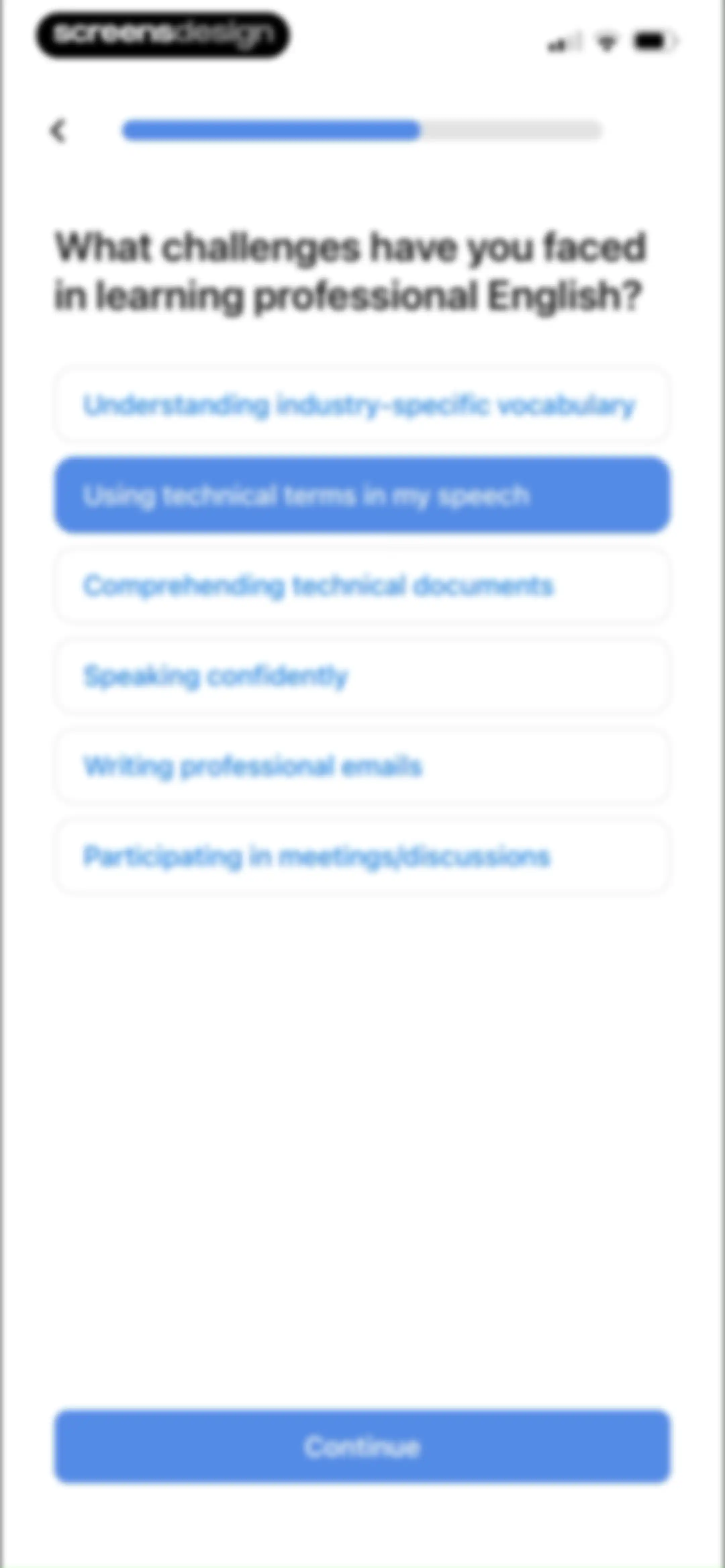 PeakTalk: Job-specific English screen 12