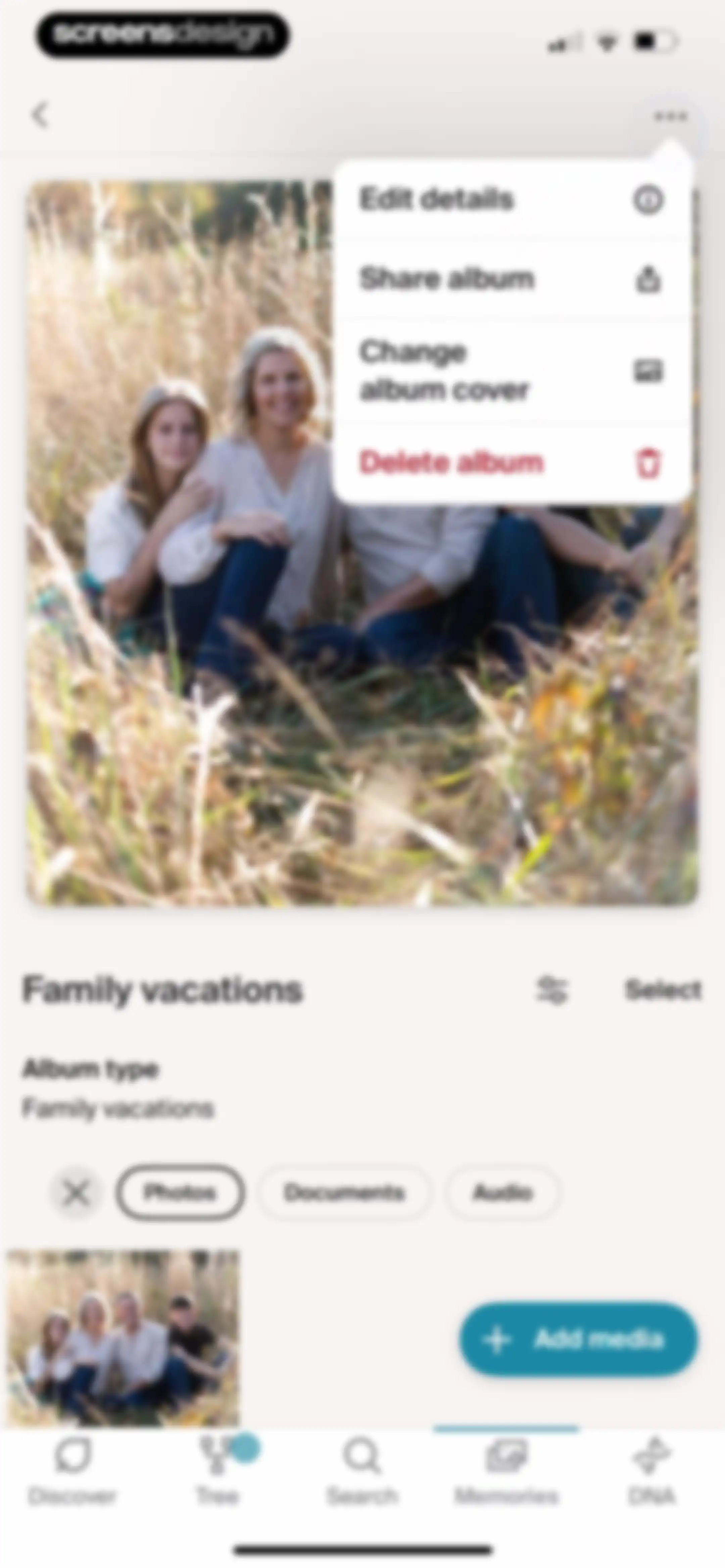 Ancestry: Family History & DNA screen 264