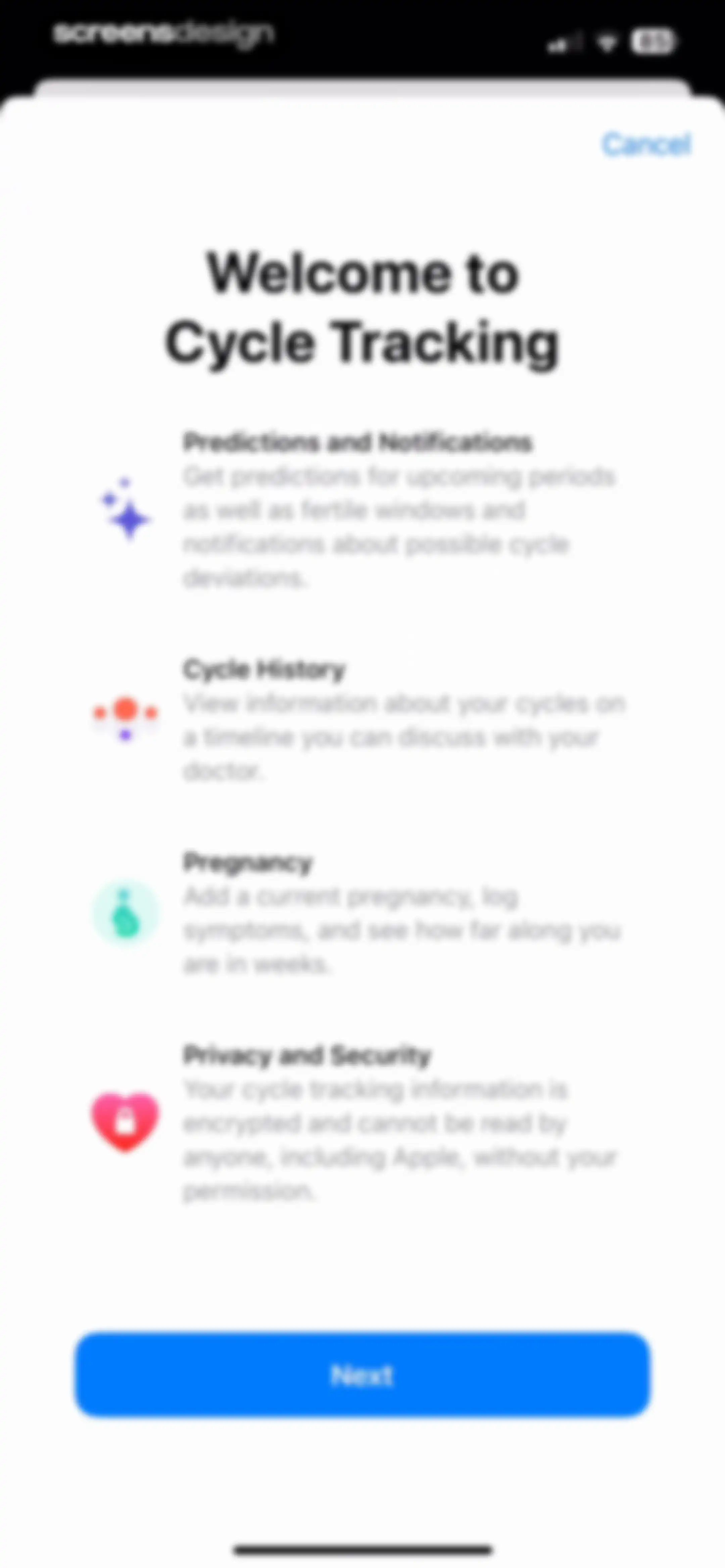 Apple Health screen 76