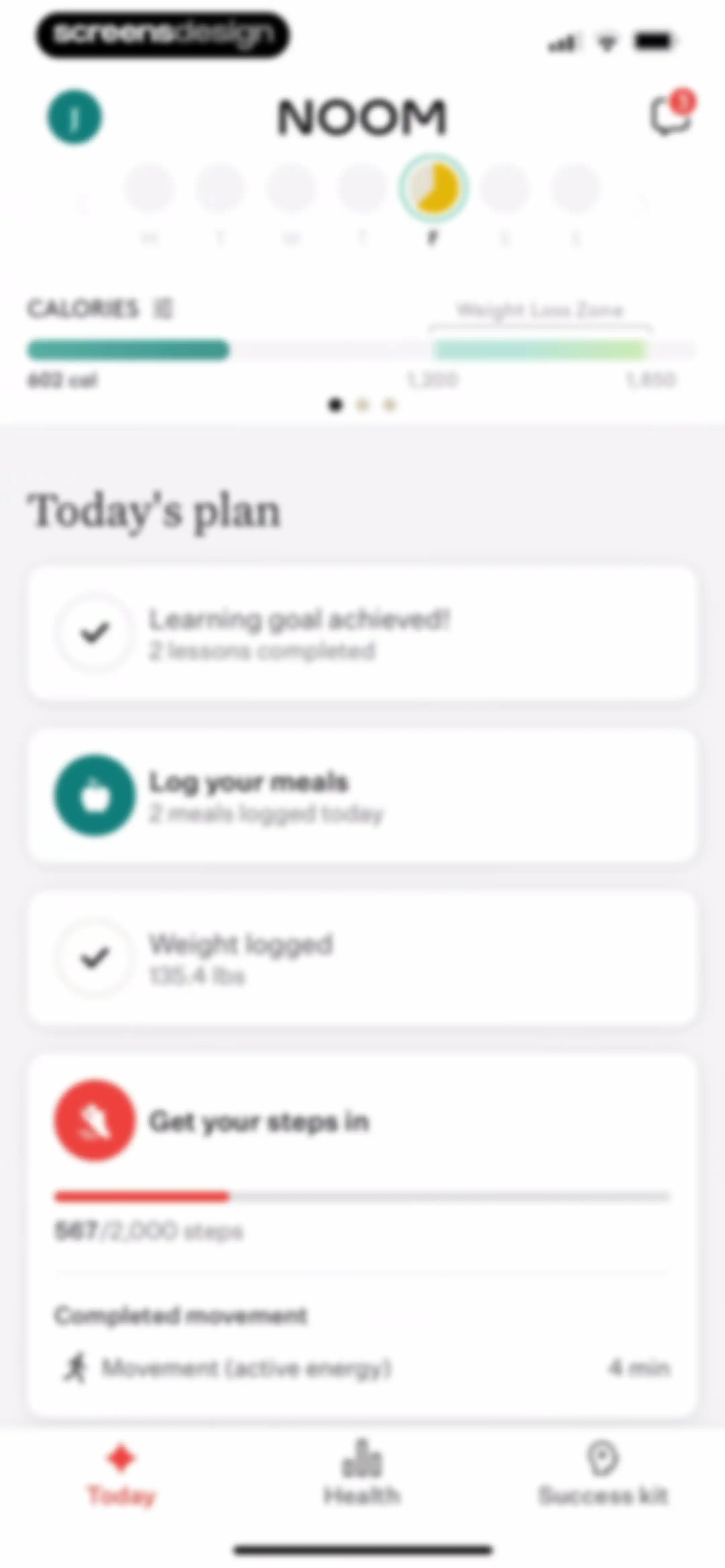 Noom Weight Loss, Food Tracker screen 199