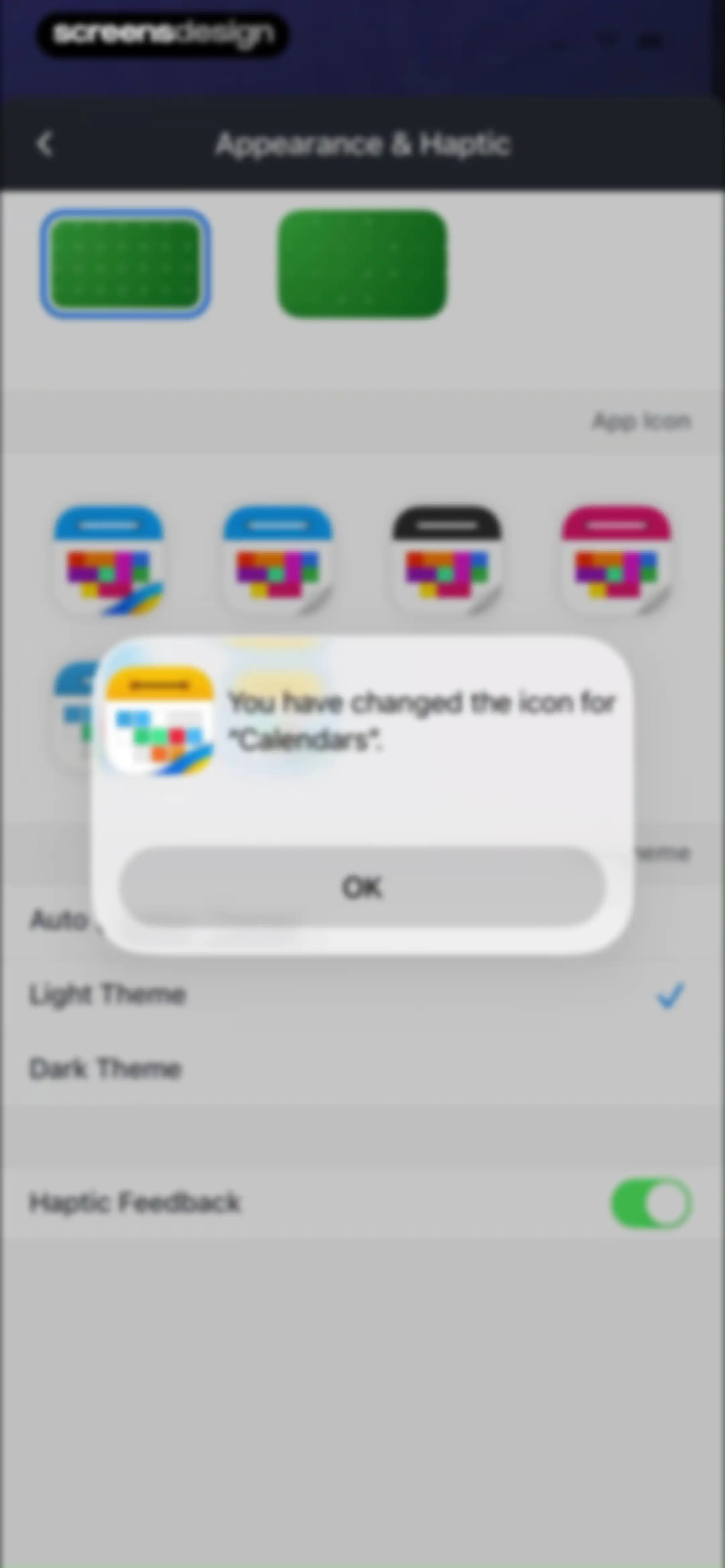 Calendars: Schedule Planner screen 107