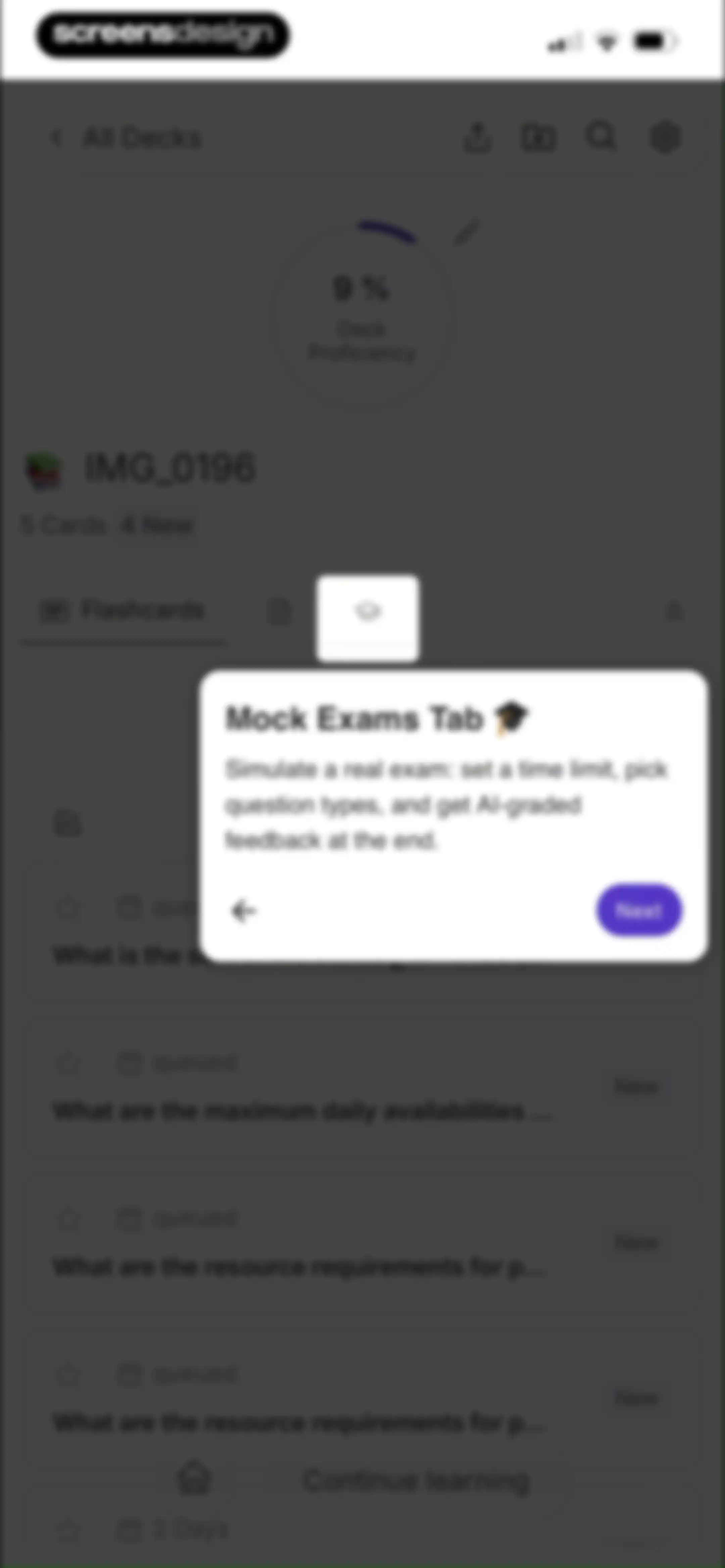Retain Cards: AI Flashcards screen 66
