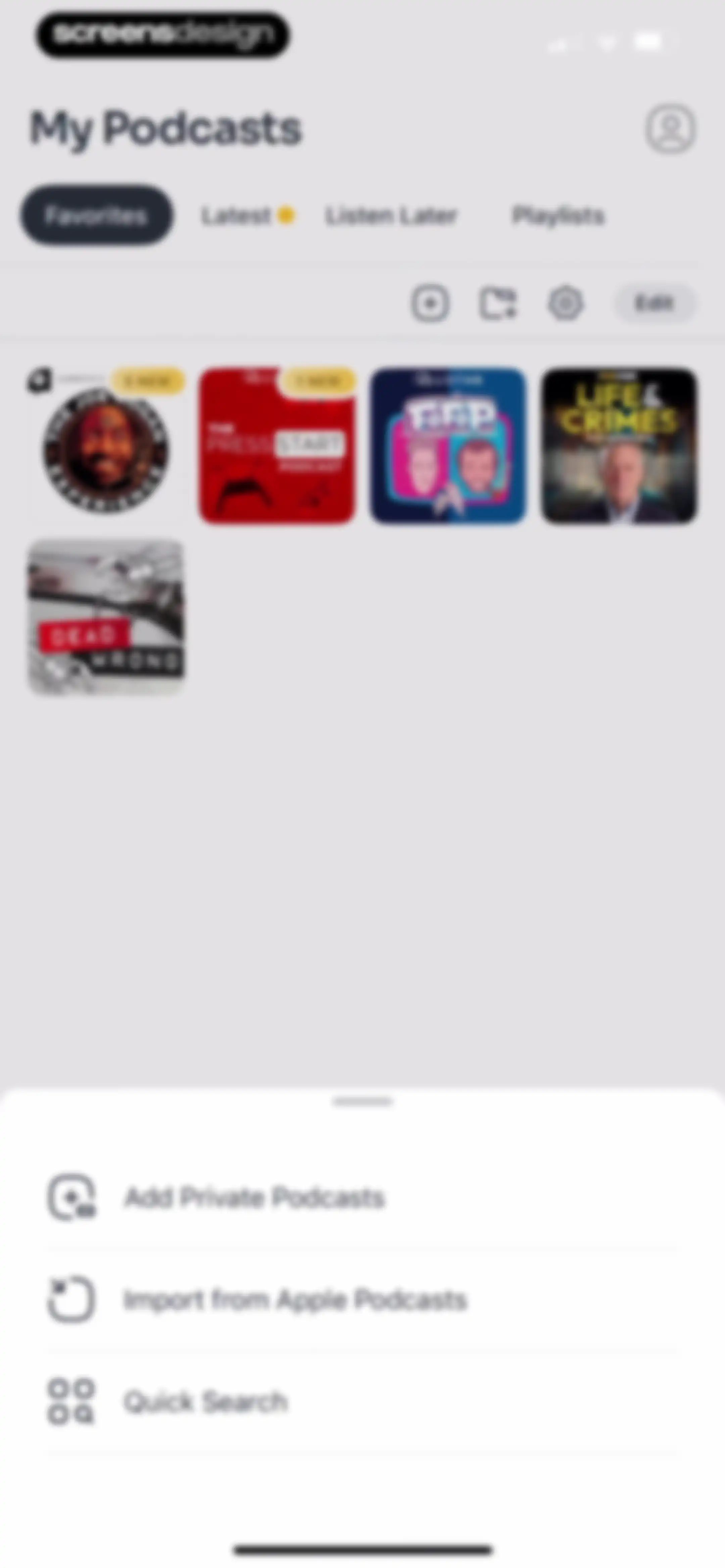 Podcast App screen 61