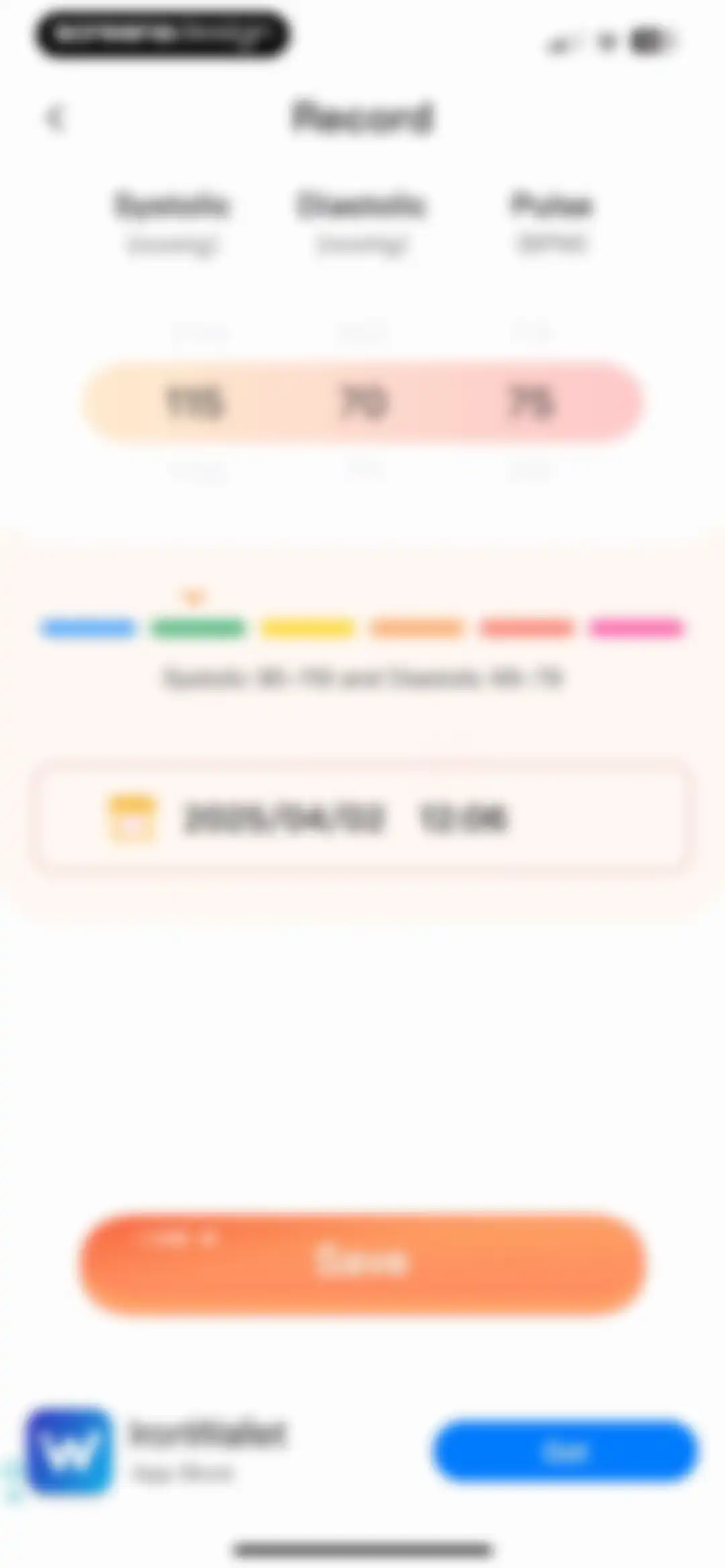 Blood Pressure Level Checker screen 34