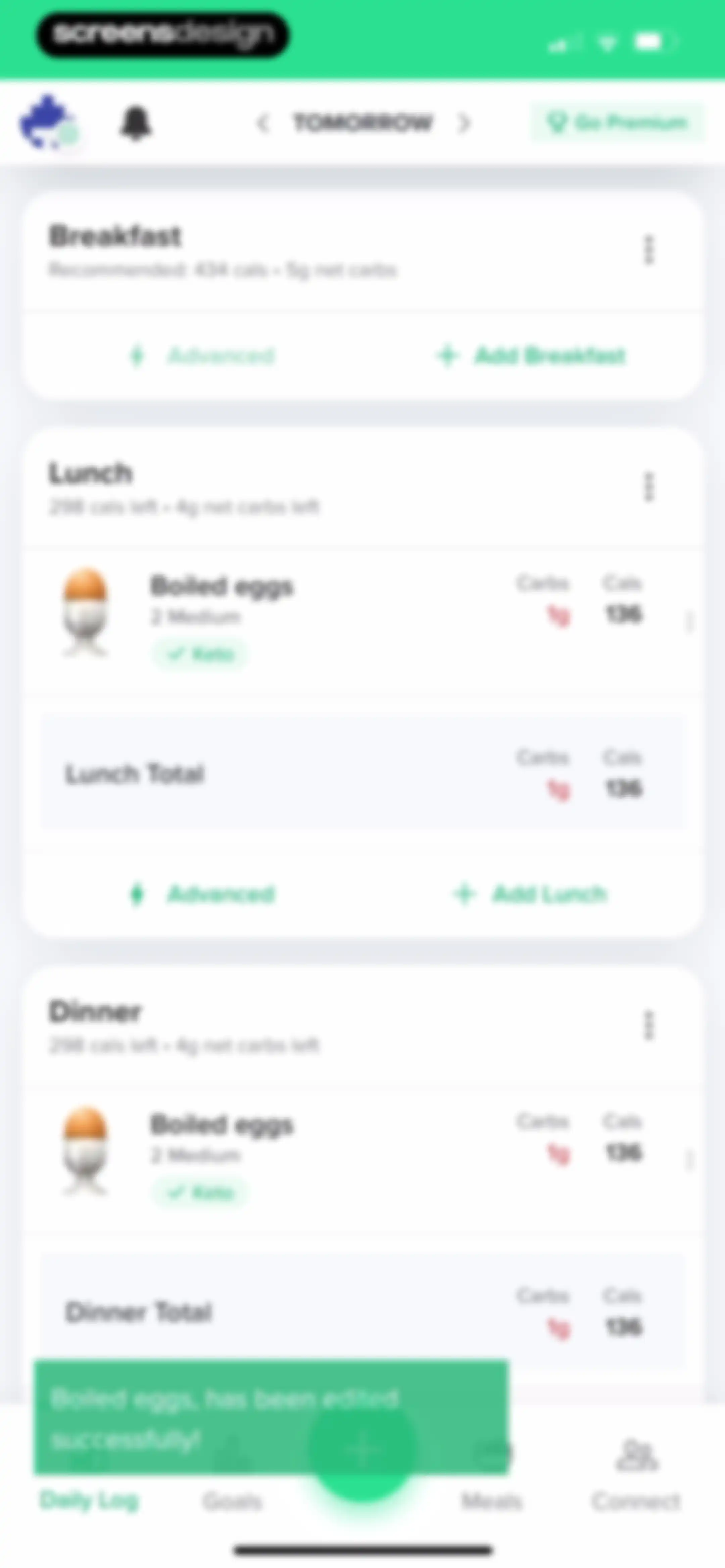 Carb Manager: Keto & Macro Log screen 88