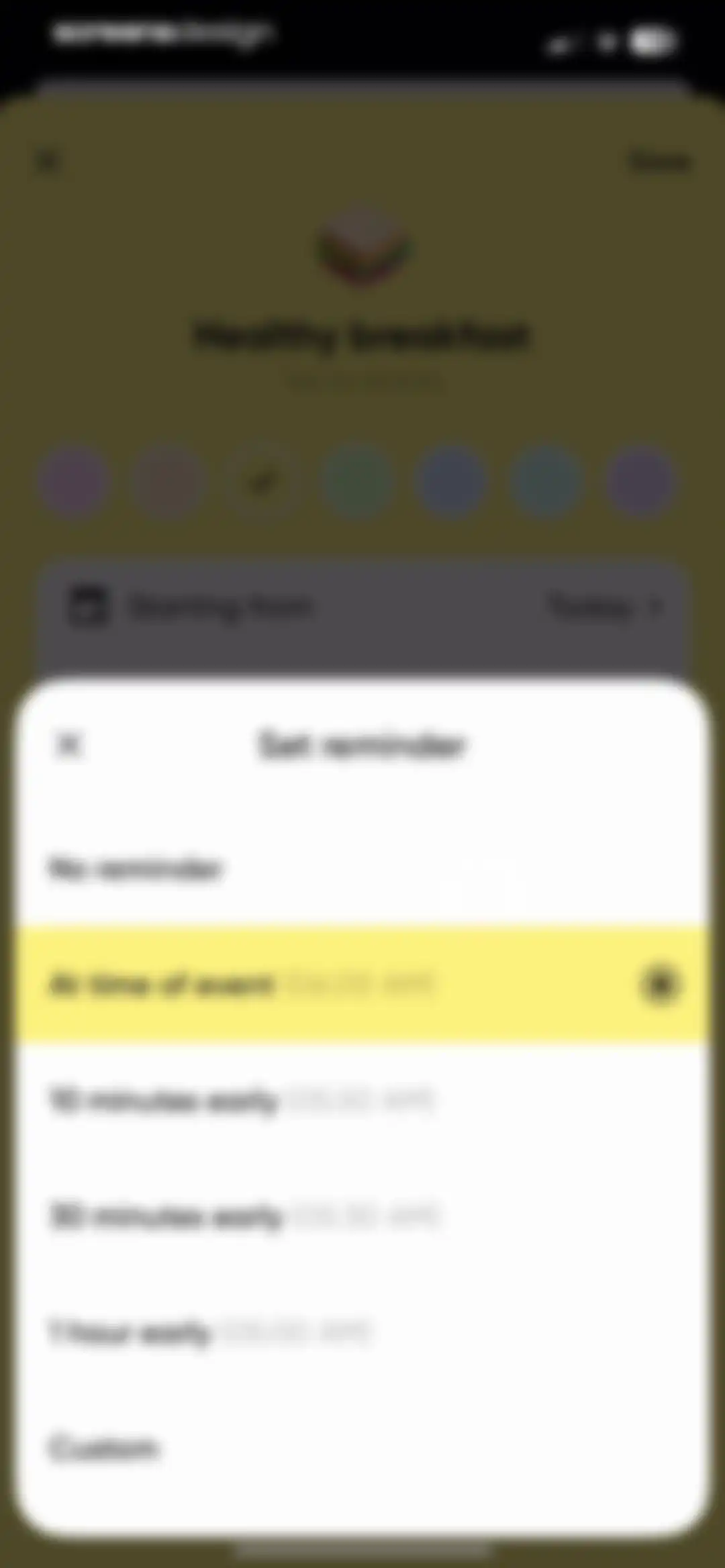 Me+ Lifestyle Routine screen 74