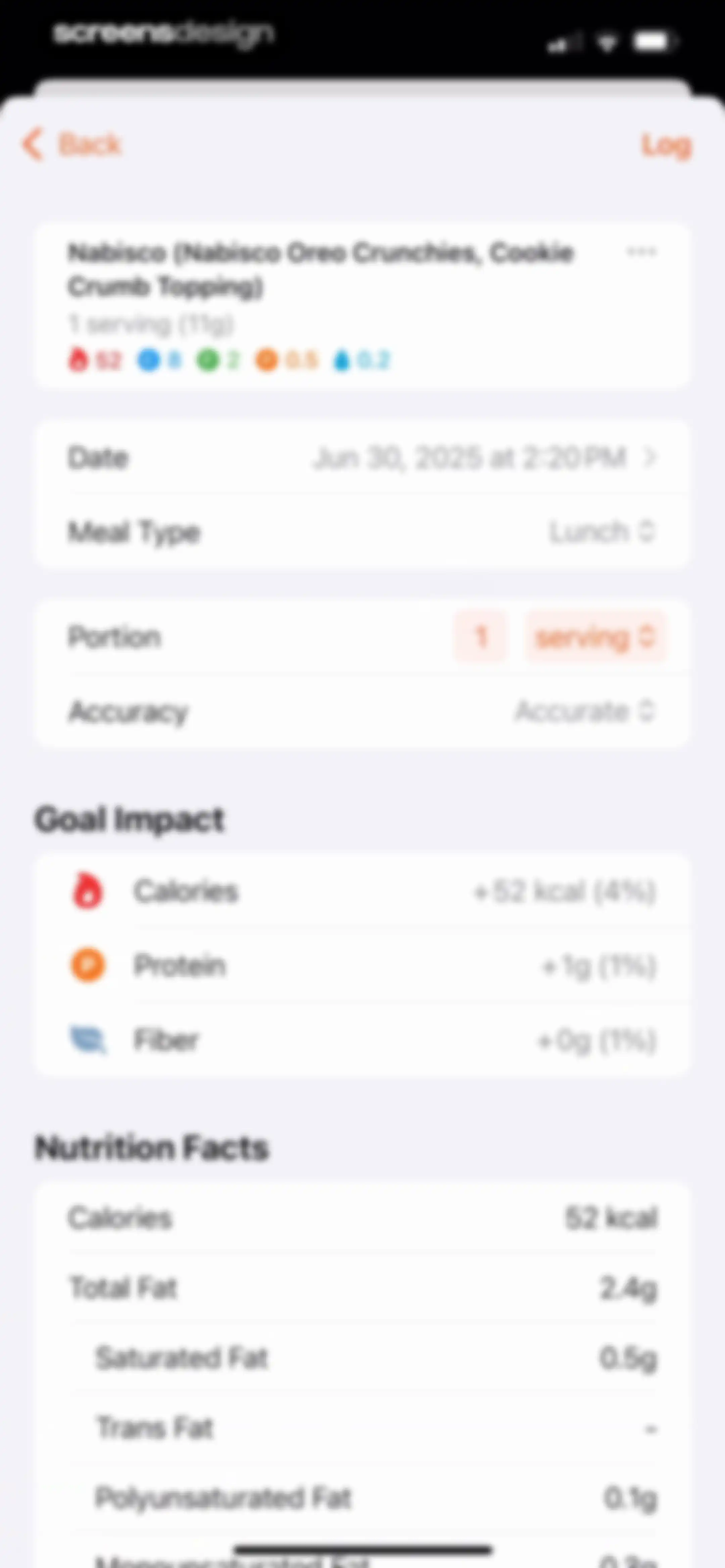 Nutrition Tracker: Foodnoms screen 39