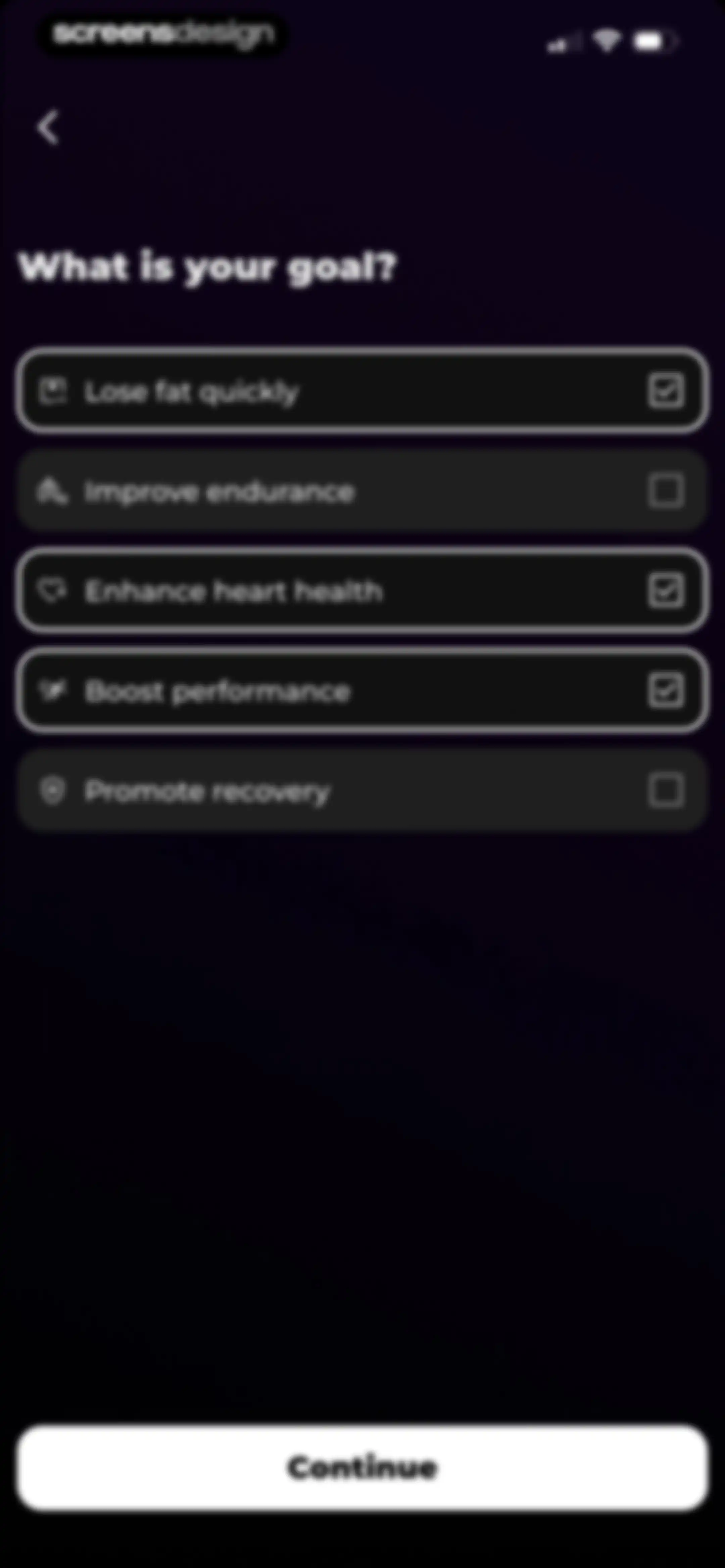 MCI - Personal Training AI screen 39